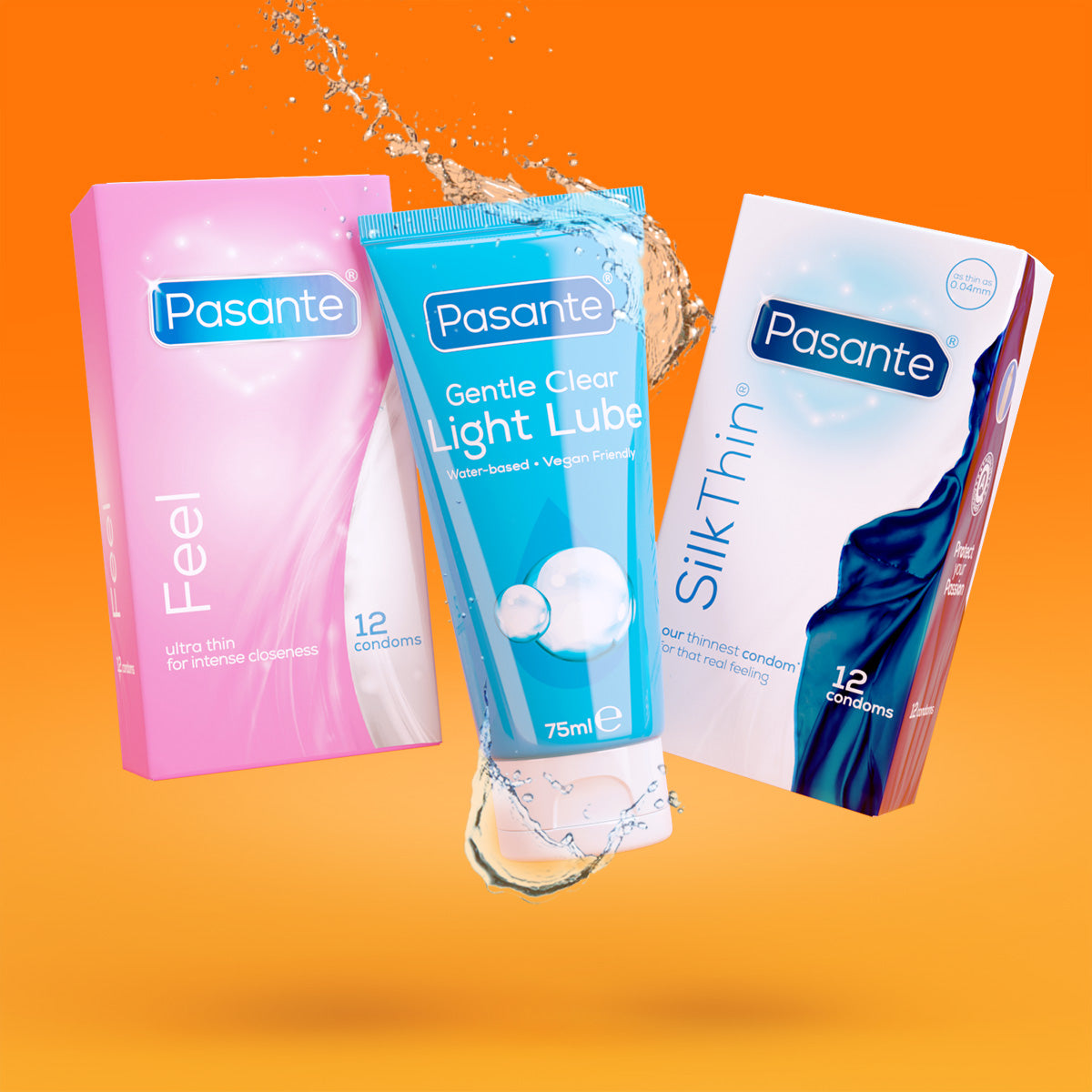 Pasante Silk Thin préservatifs fins coffret + gel 75ml