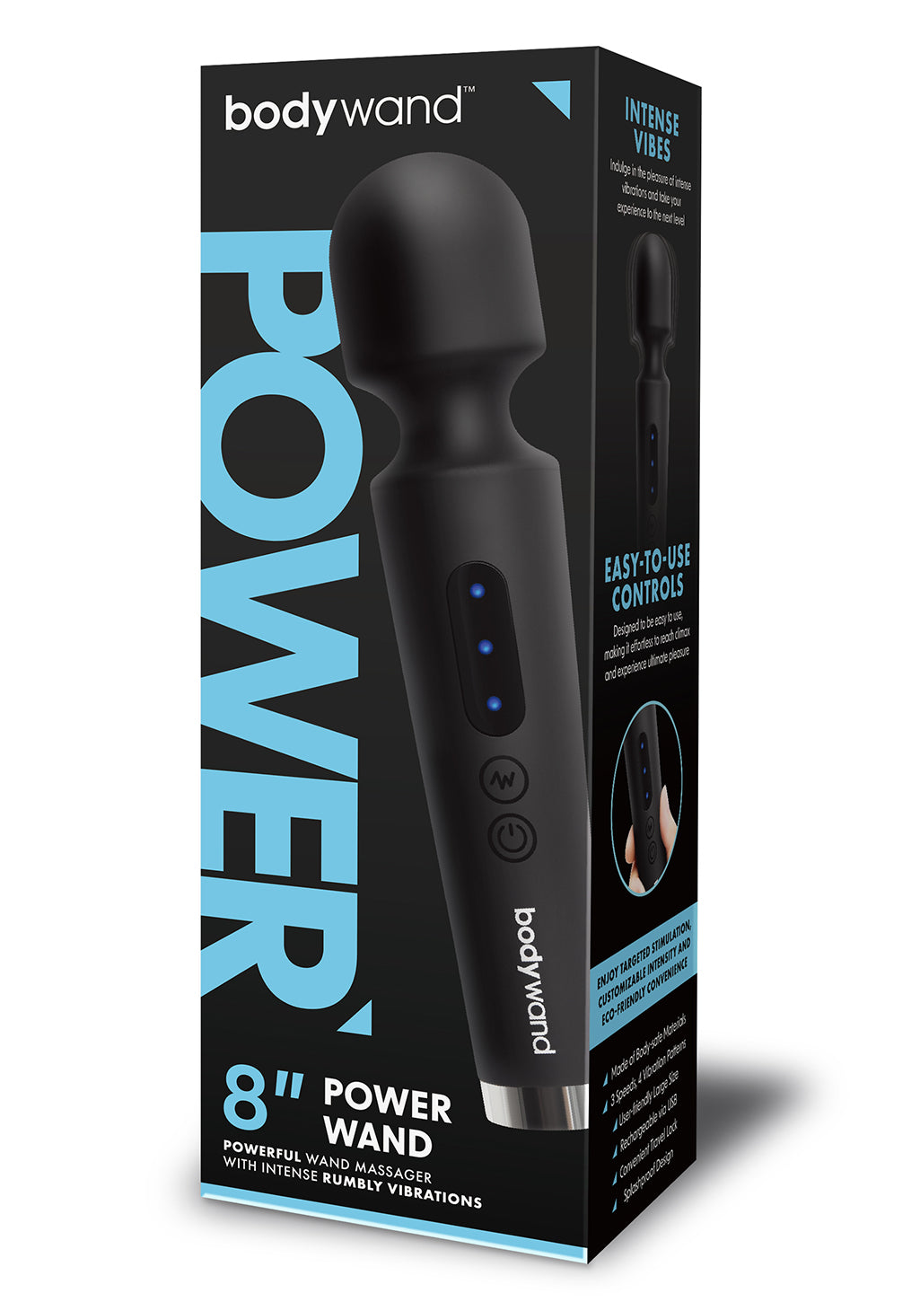 Bodywand Power Wand Baguette Vibrante 20 cm Noire USB