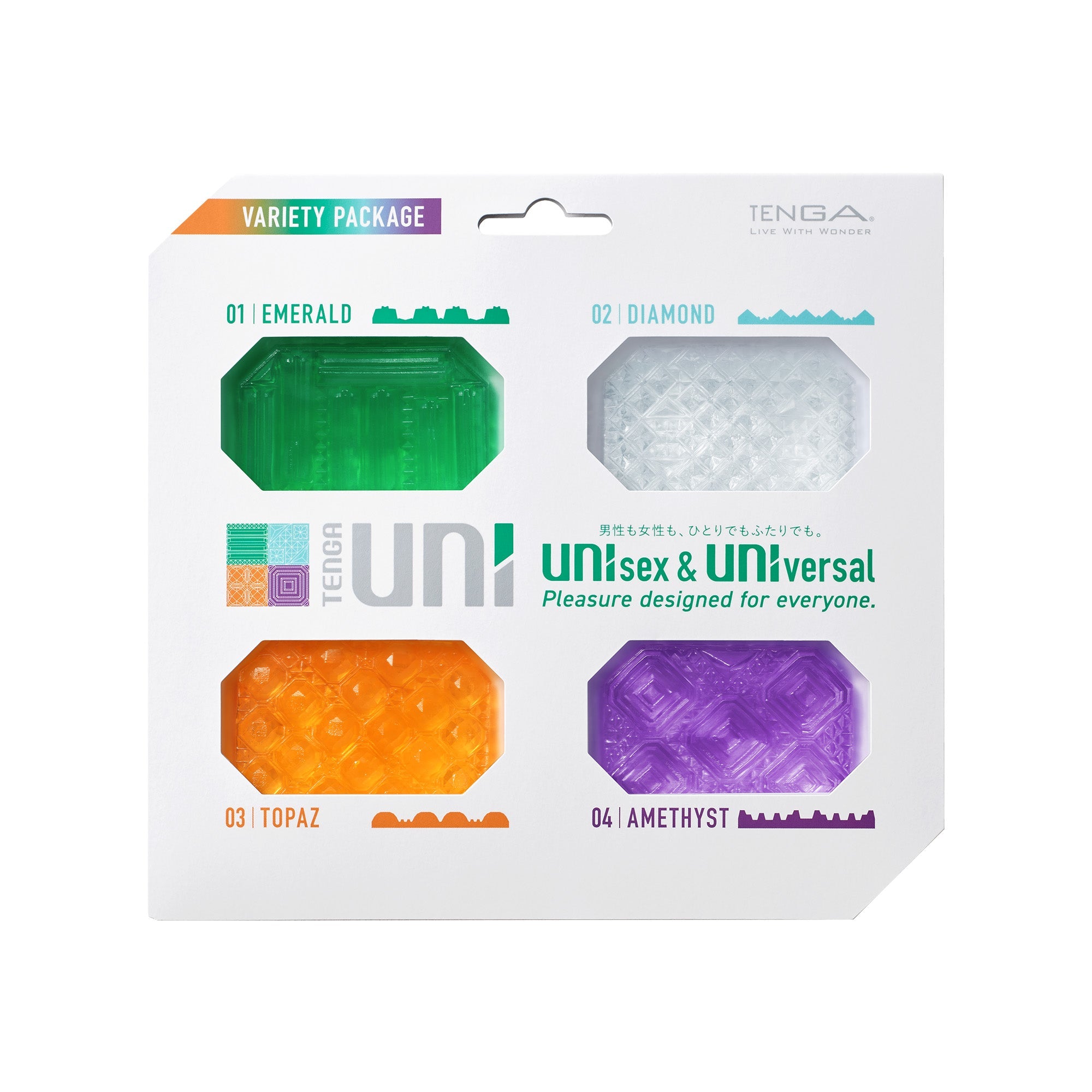 Tenga Uni Variety Pack 4 masturbateurs mixtes jetables