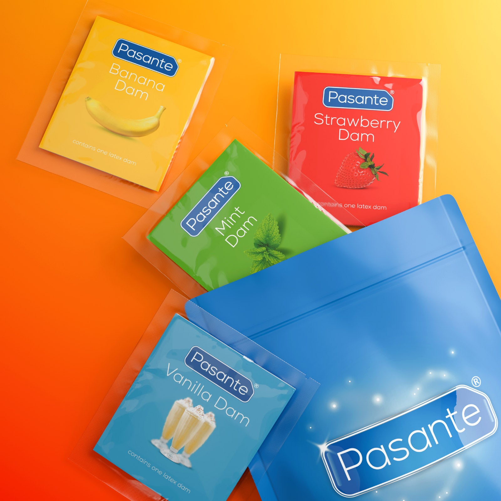 Pasante Oral Dams Digue Dentaire 8 Pièces Parfumées