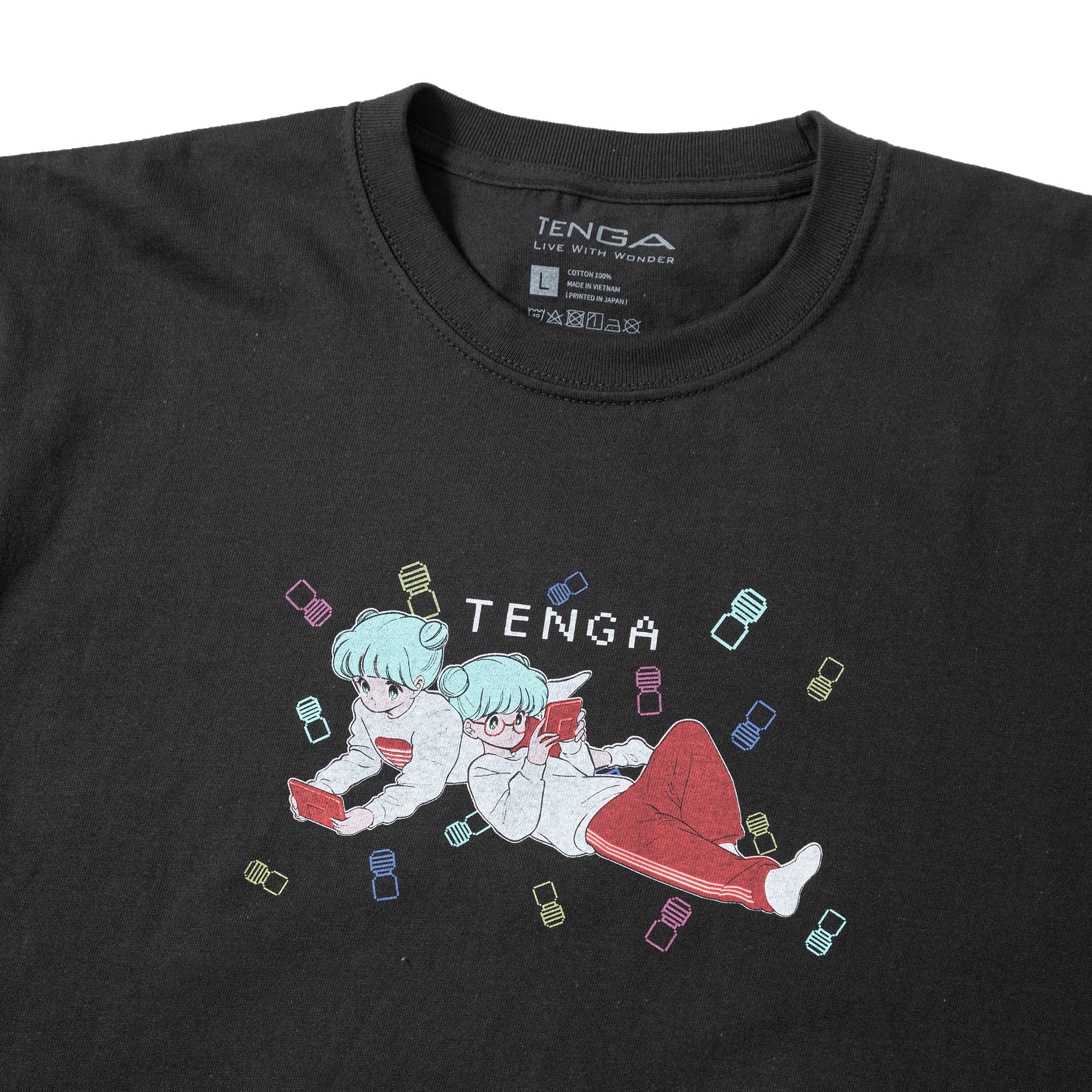 TENGA PLAY GAME 02 T-shirt noir coton M L XL