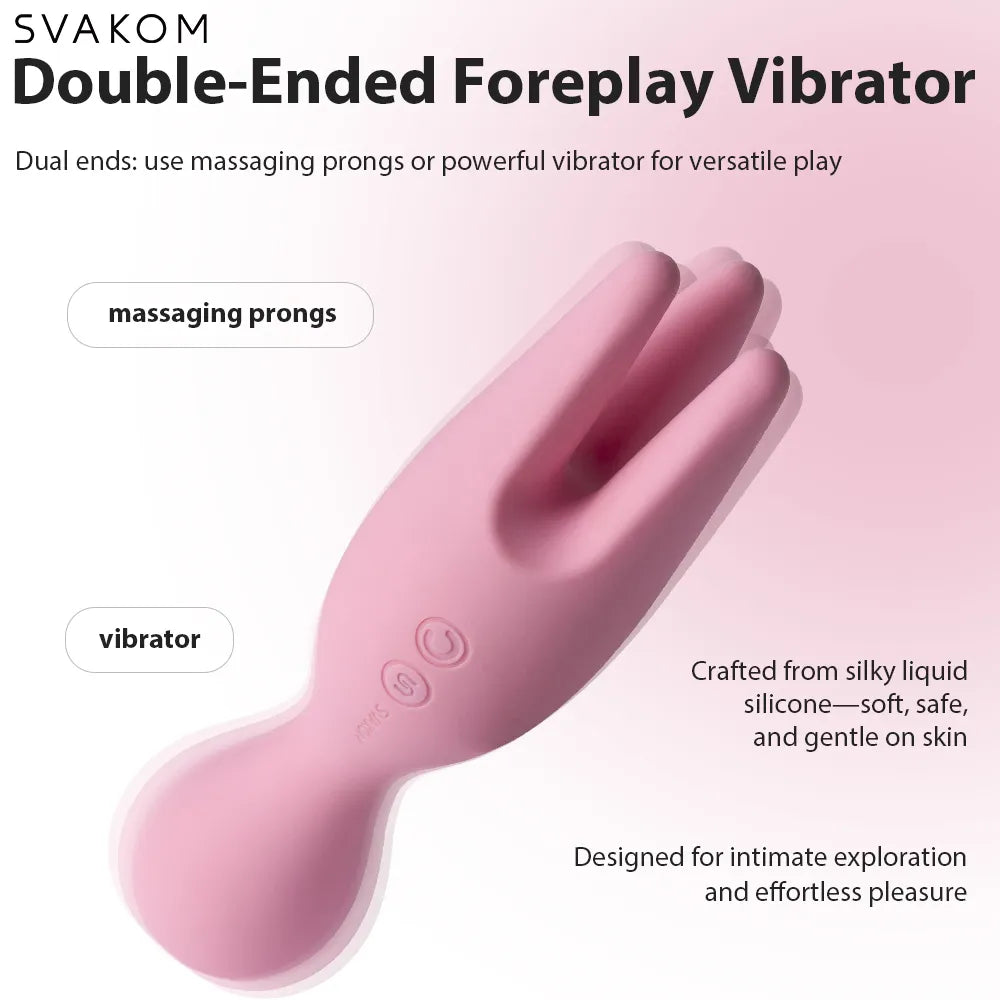 Svakom Nymph vibromasseur rotatif rose 3 doigts