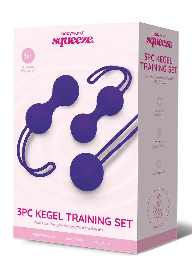 Bodywand Squeeze 3 Piece Kegel Training Set boules 37-65 g