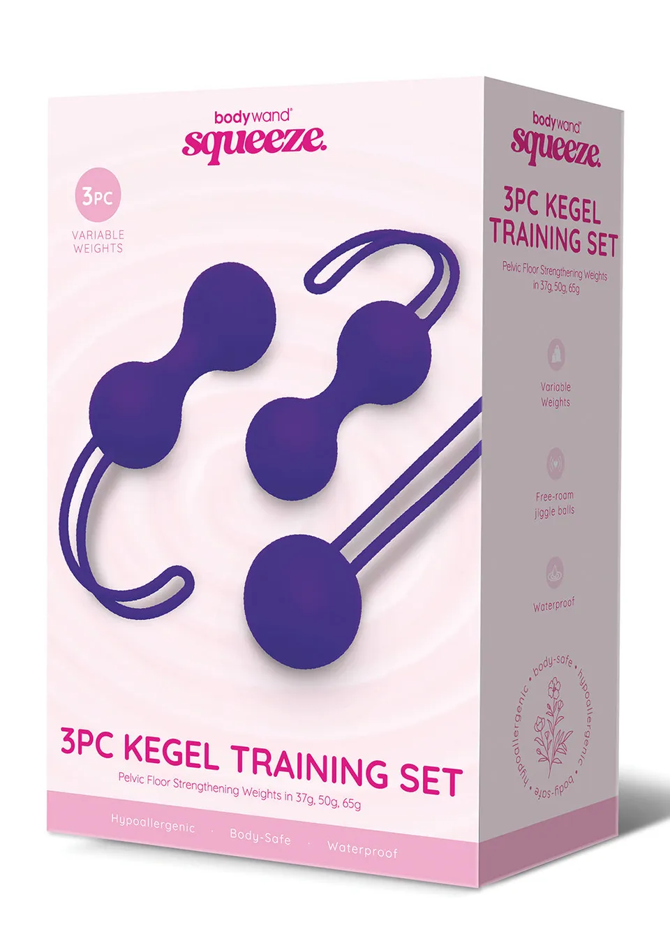 Bodywand Squeeze 3 Piece Kegel Training Set boules 37-65 g