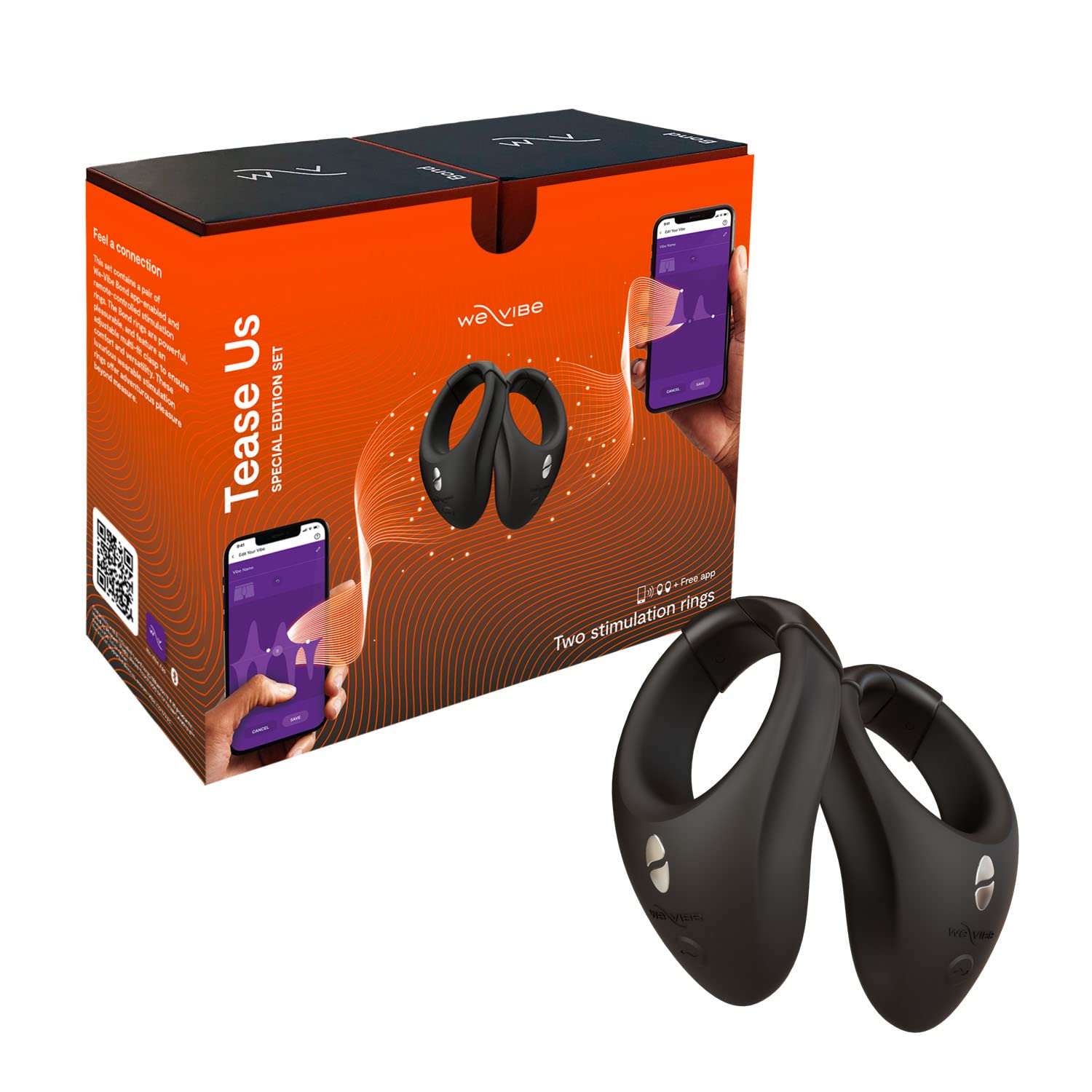 We-Vibe Bond + Bond anneaux péniens vibrants noirs