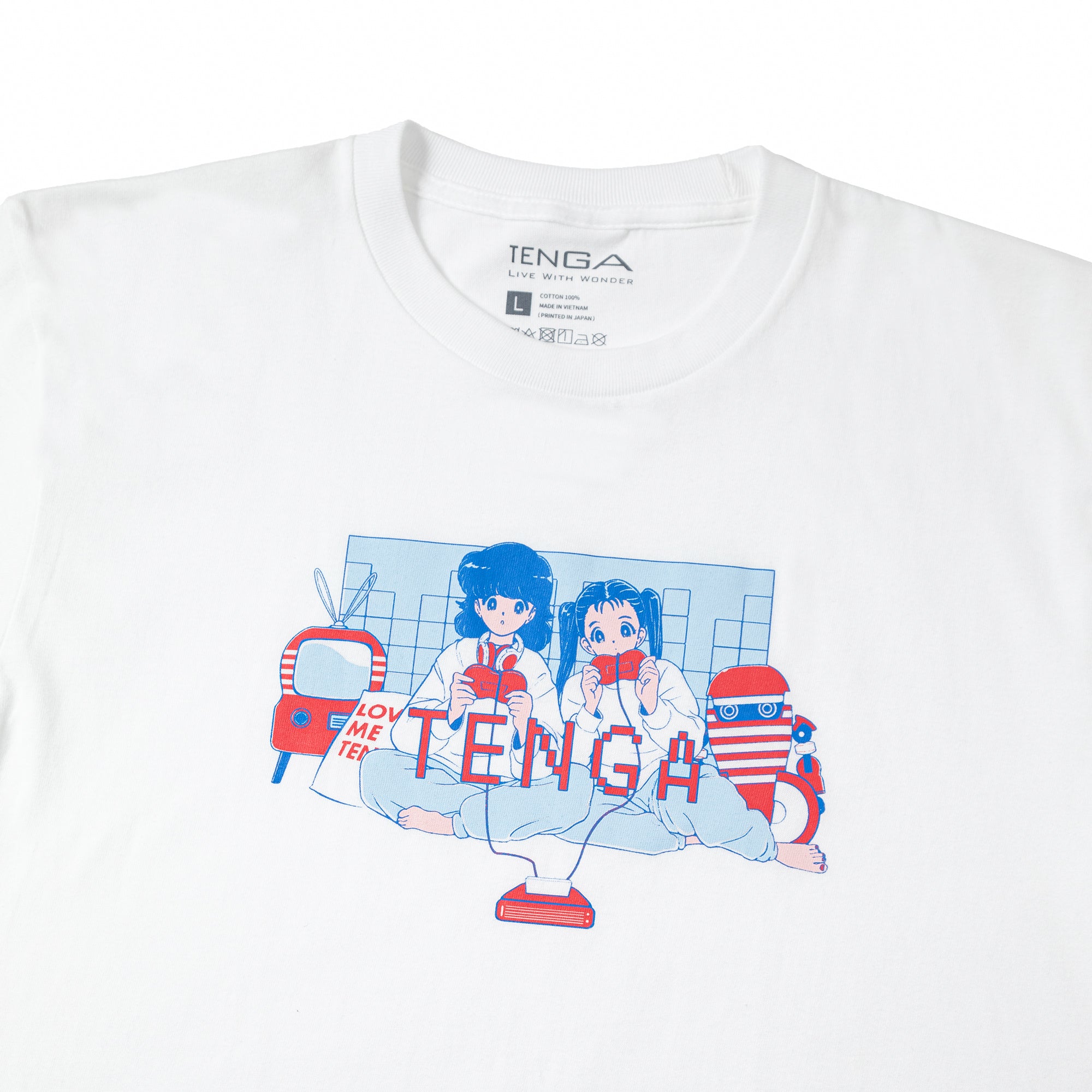 TENGA Merch PLAY GAME 01 T-shirt blanc M unisexe