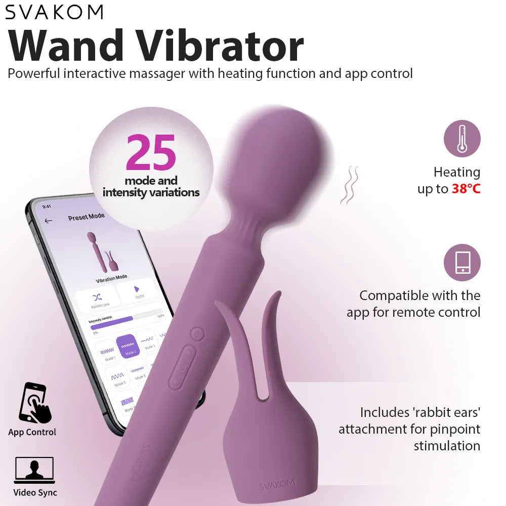 Svakom Emma Neo 2 vibromasseur baguette Romantic Rose chauffant