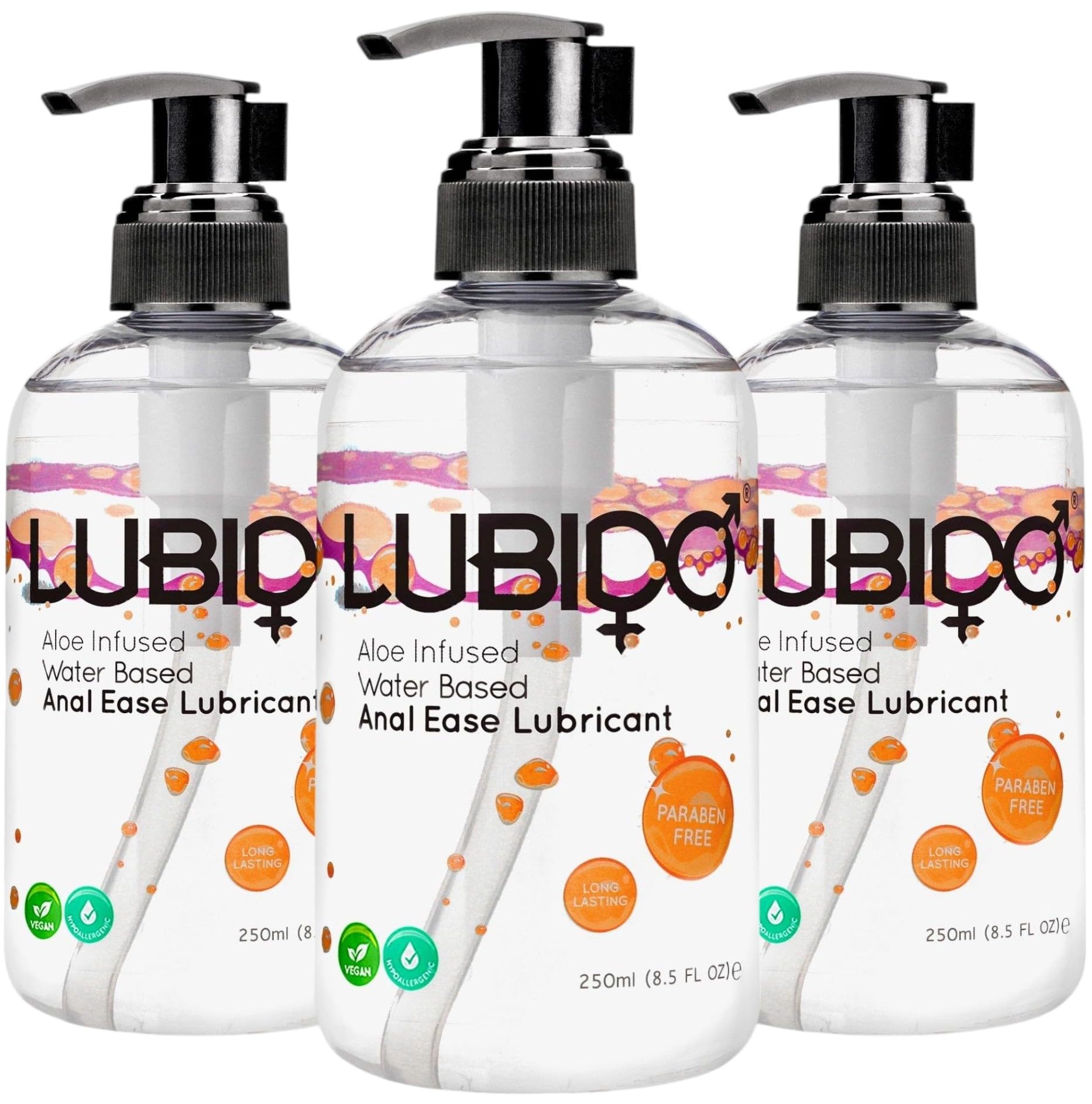 Anal Ease Lubido gel lubrifiant anal 250 ml lot de 3