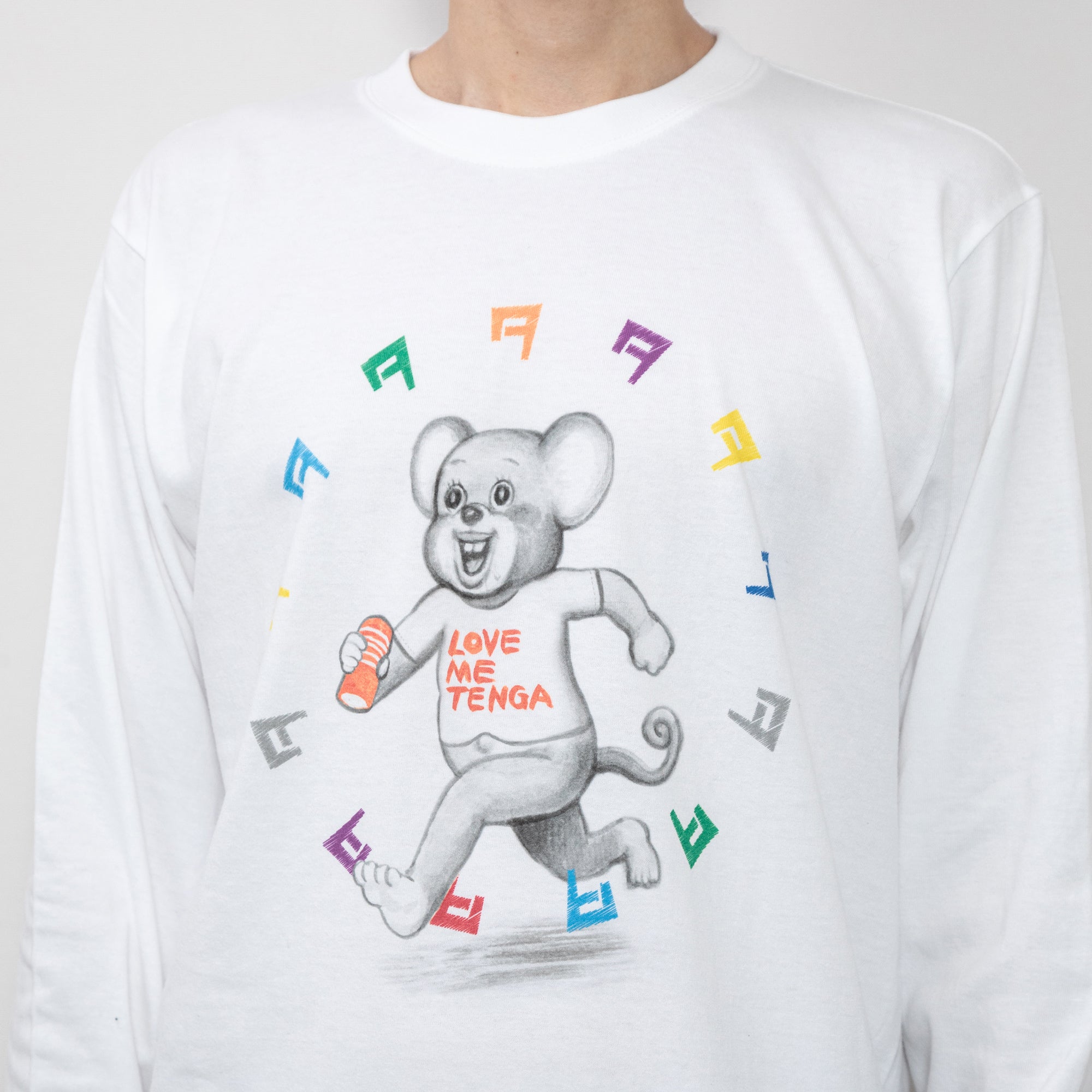 TENGA Dokumi T-Shirt Manches Longues Unisexe Blanc