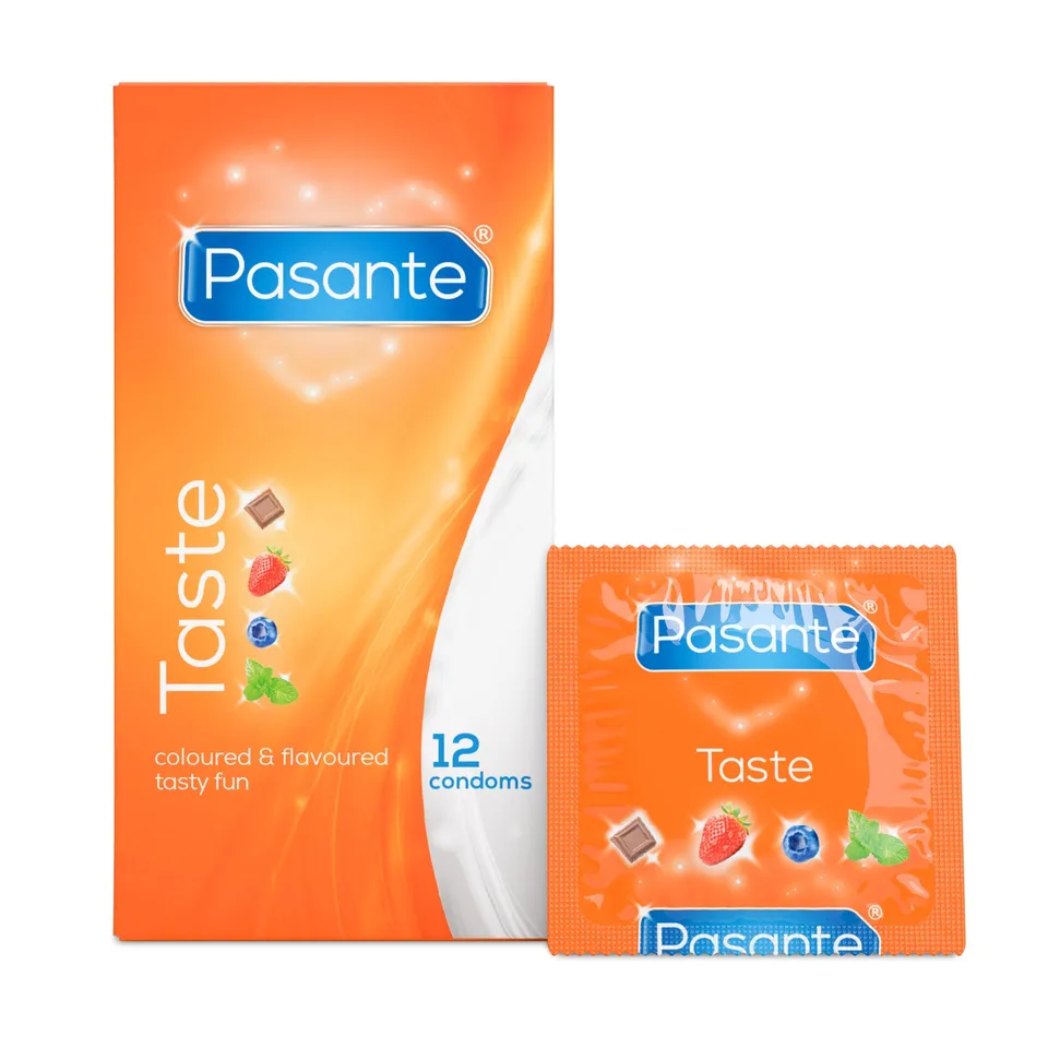 Pasante Taste préservatifs 12 pcs aromatisés colorés