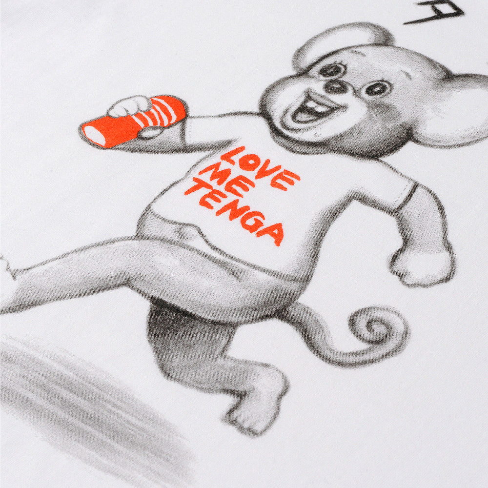 Tenga TENGA Merch Dokumi T-shirt manga blanc et noir M-XL