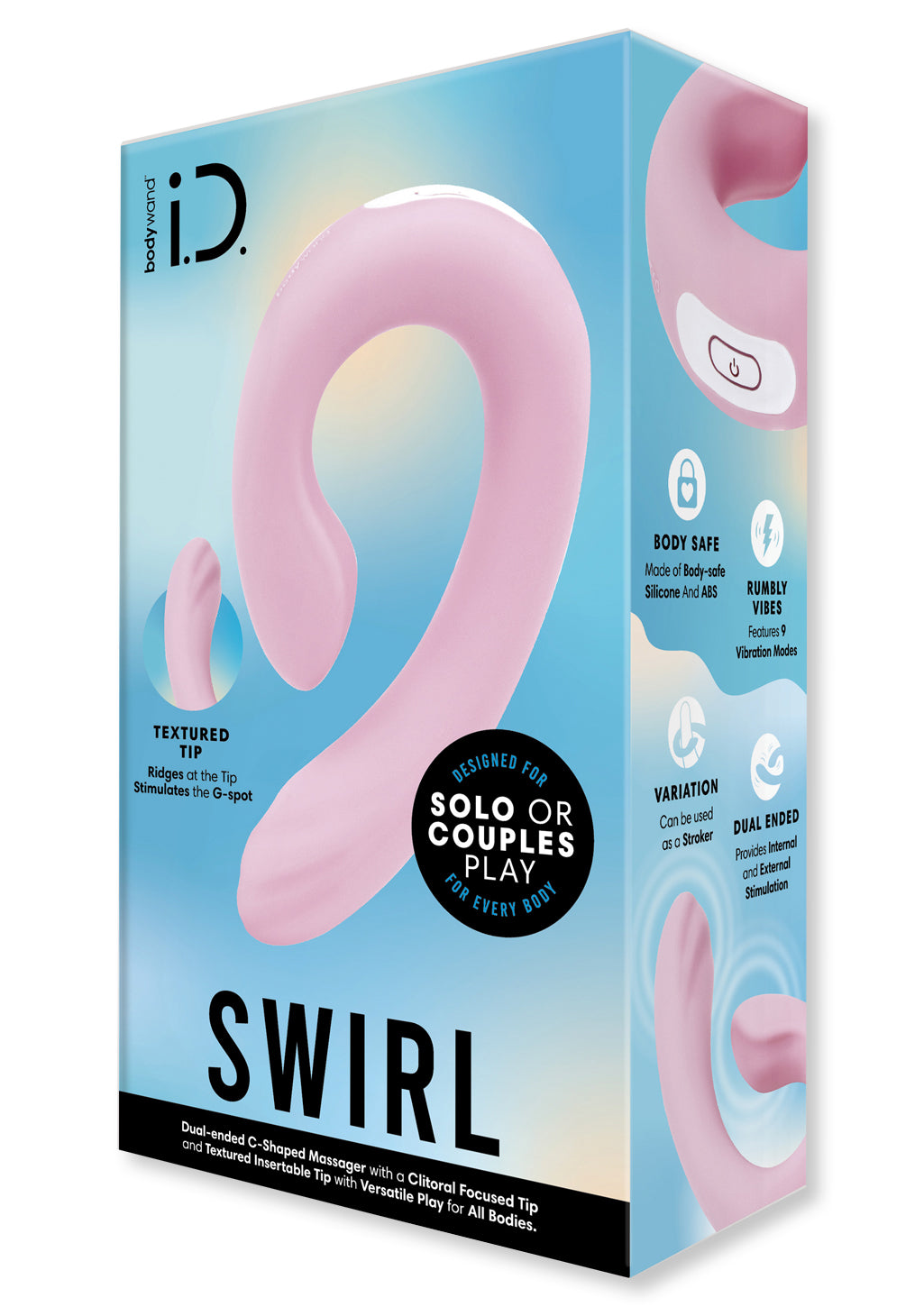 Bodywand Vibes i.D. Swirl vibromasseur rose USB