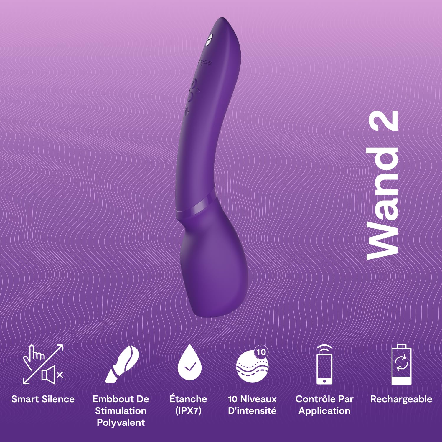 We-Vibe Wand 2 vibromasseur wand connecté étanche