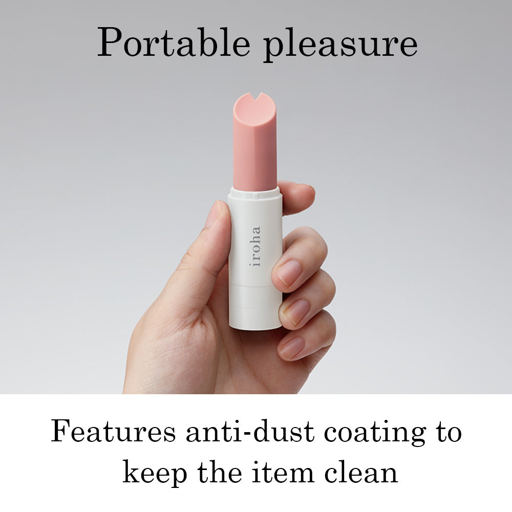 iroha by TENGA stick vibromasseur rouge à lèvres rose clair 1 pce