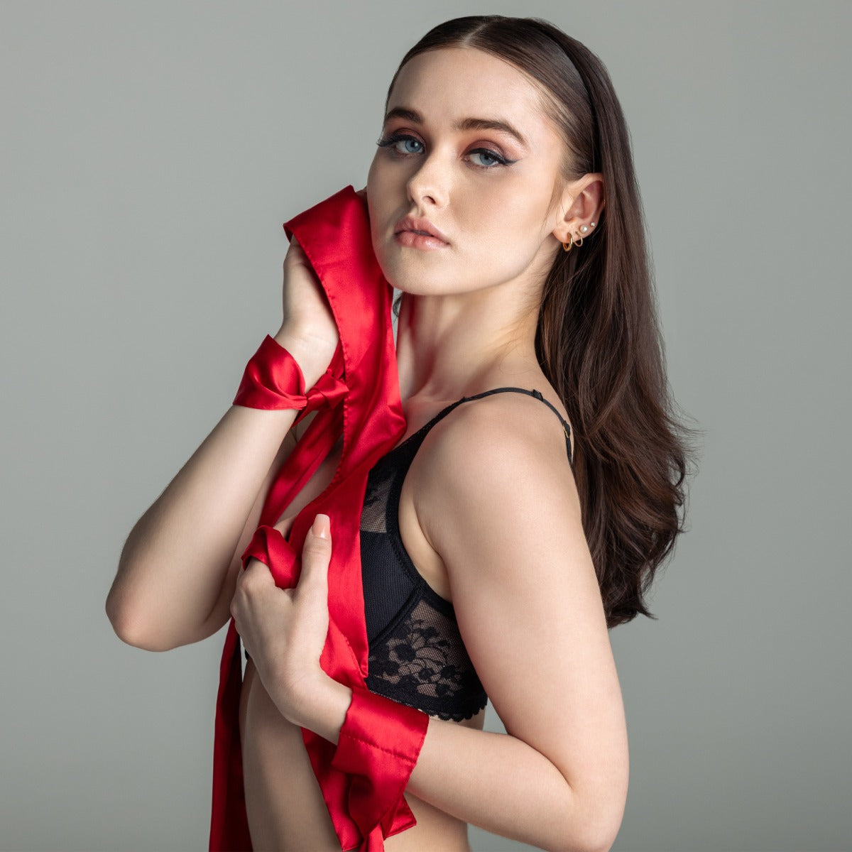 Liberator Silky Tie-Ups liens satin noir