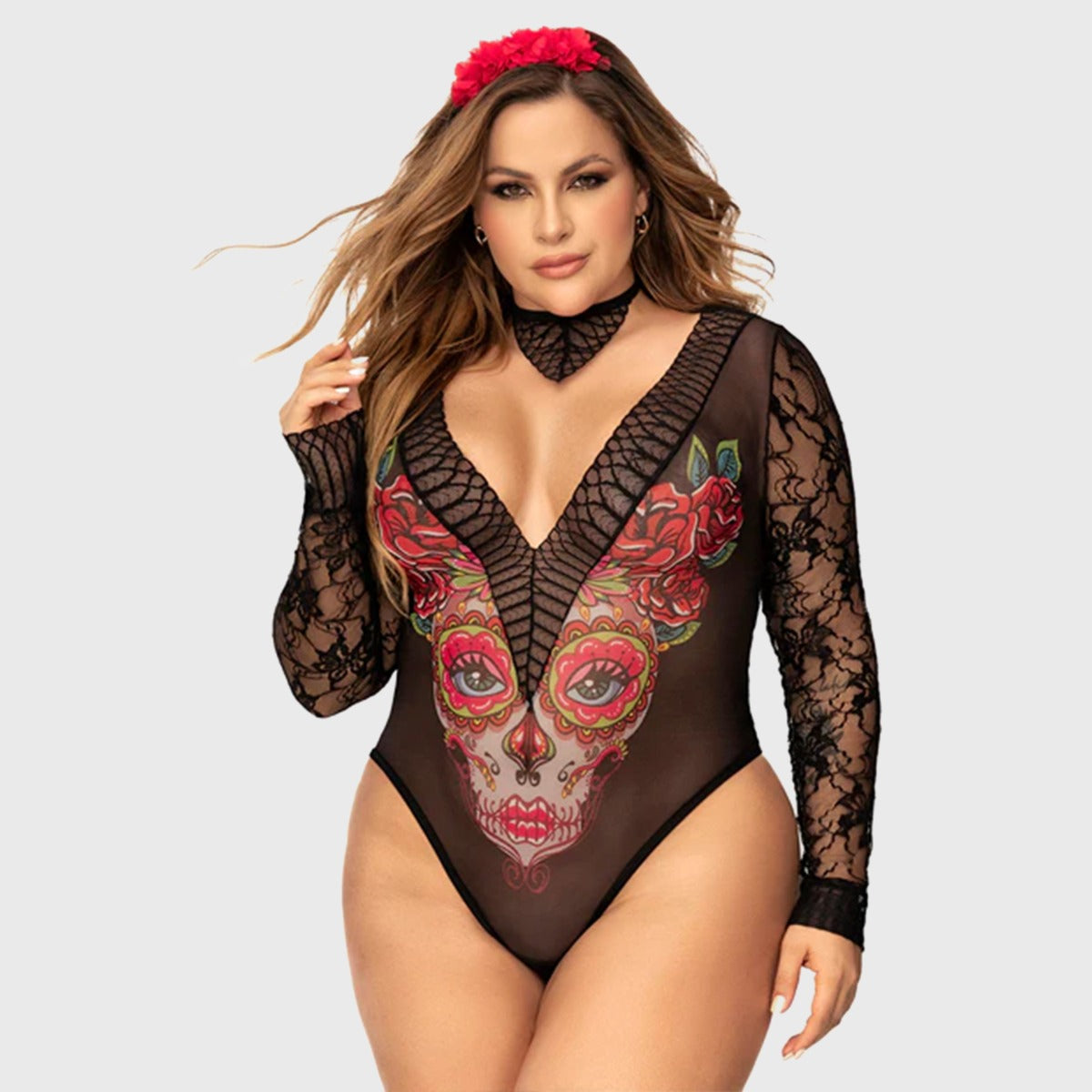 Liberator Dia De Muertos costume sexy imprimé S