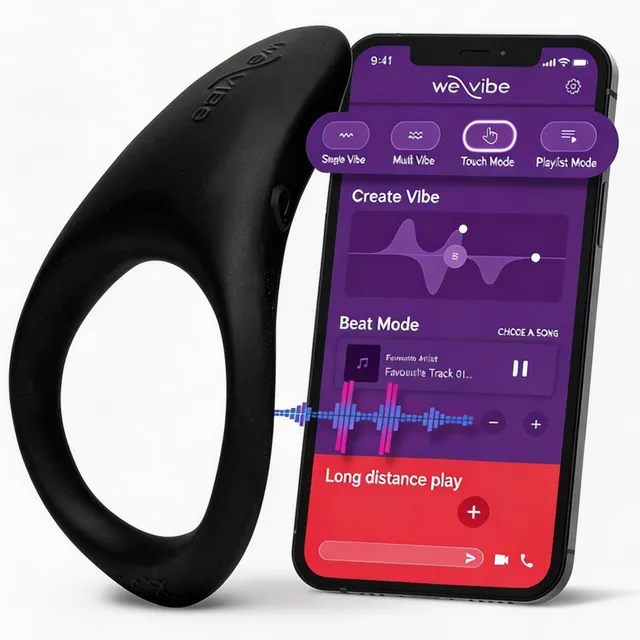 We-Vibe Verge 2 anneau vibrant 52 mm couple silicone
