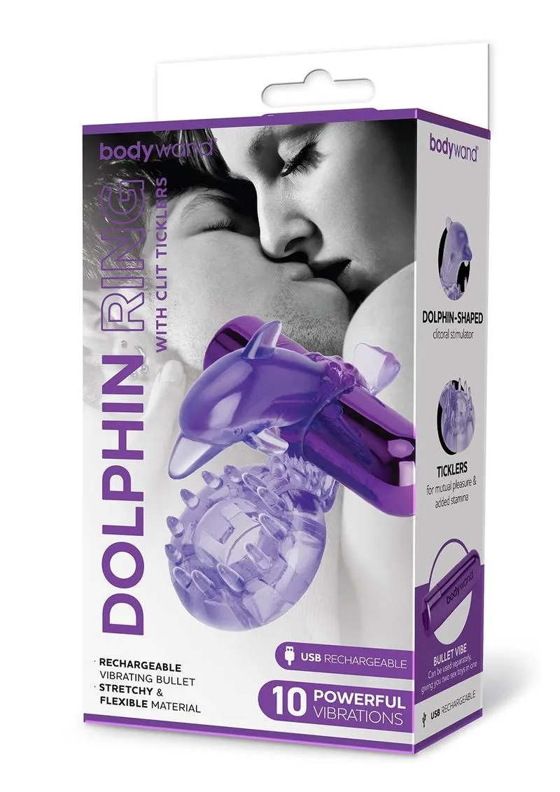 Bodywand Couples Rings Dolphin Ring anneau vibrant violet