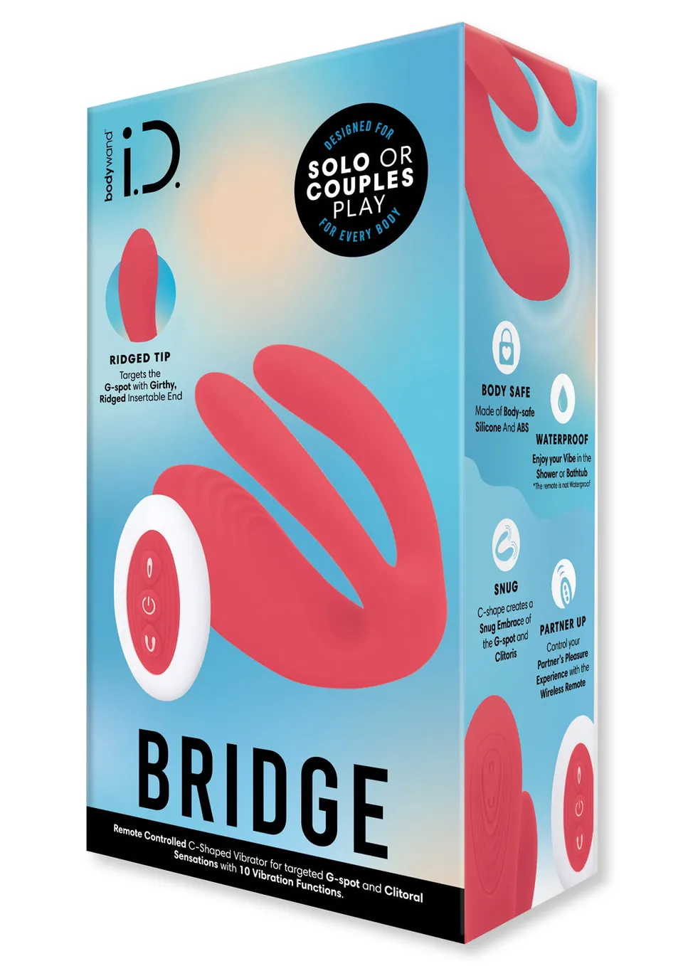 Bodywand Vibes i.D. Bridge vibromasseur orange télécommande
