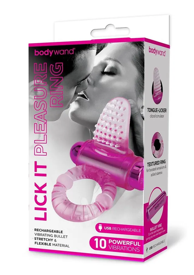 Bodywand Couples Lick It anneau vibrant langue rechargeable