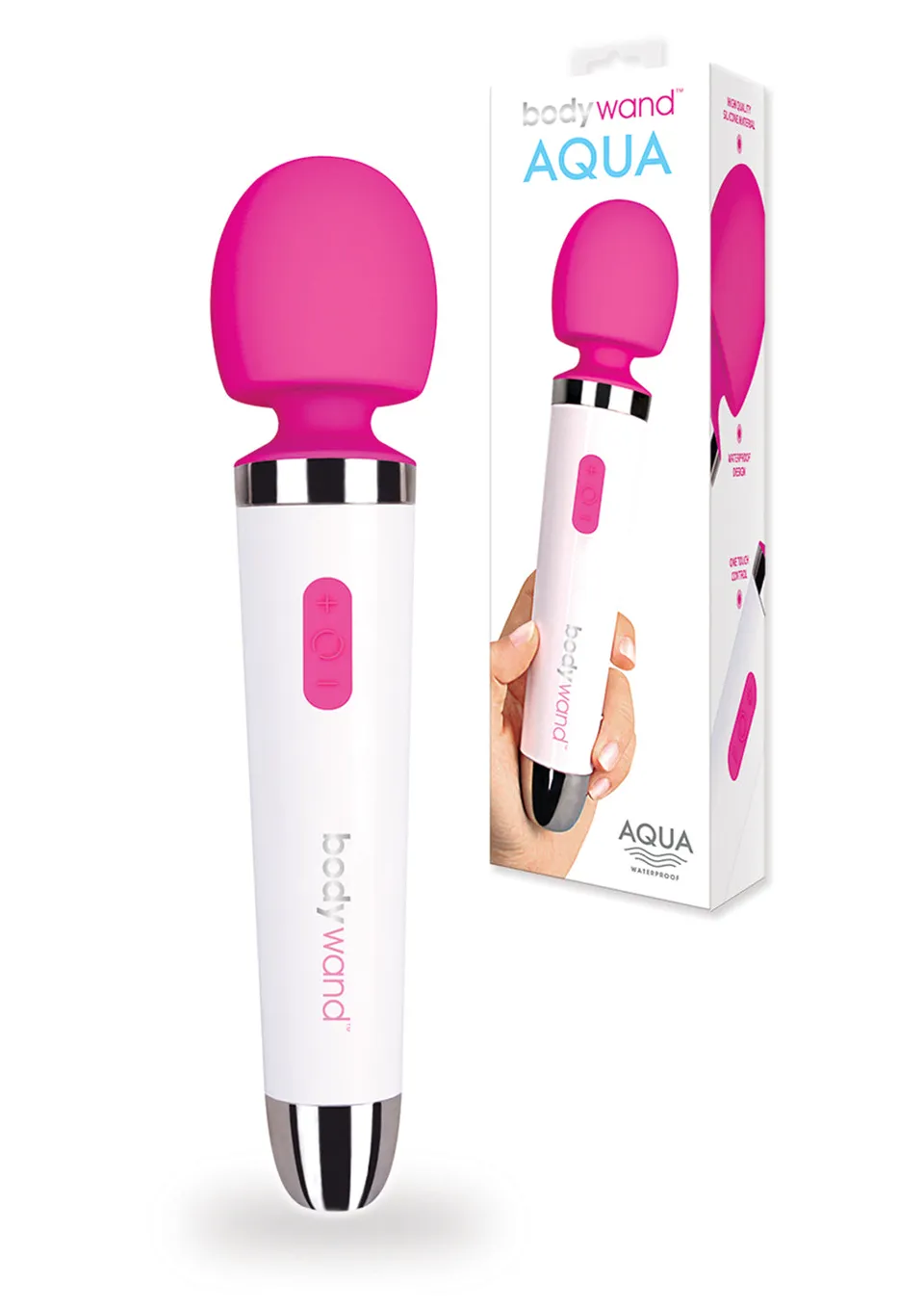 Bodywand Aqua vibromasseur étanche silicone blanc rose piles
