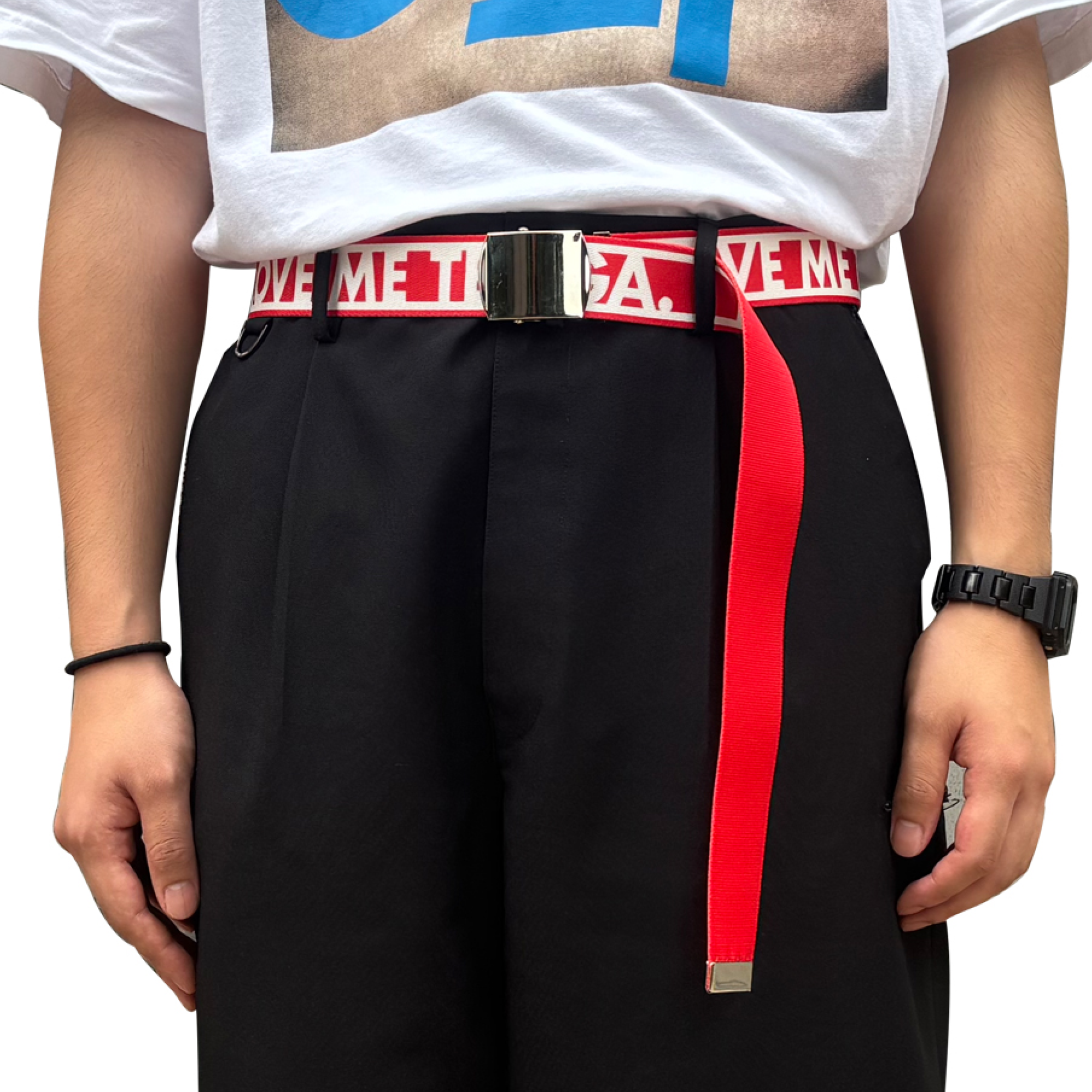 Tenga Canvas Belt ceinture toile rouge réglable 132 cm