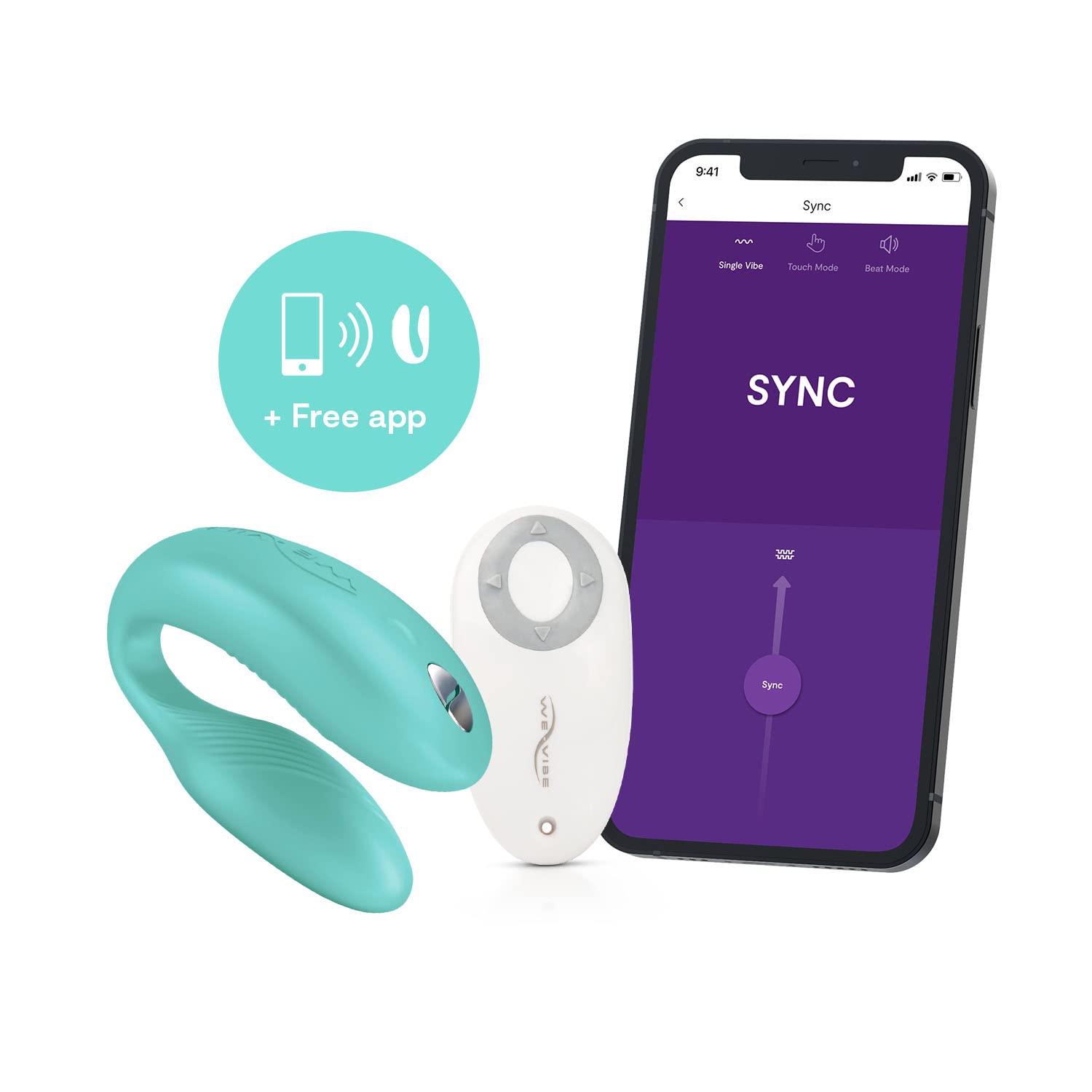 We-Vibe Sync 1 vibromasseur couple Aqua télécommandé