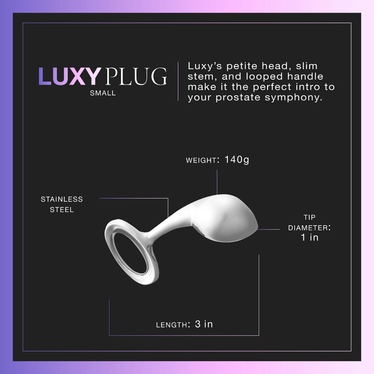 Liberator Luxy Small plug anal acier prostate