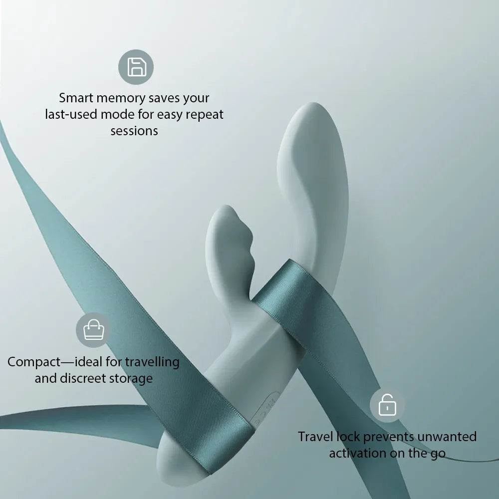 Svakom Chika vibromasseur rabbit chauffant gris turquoise