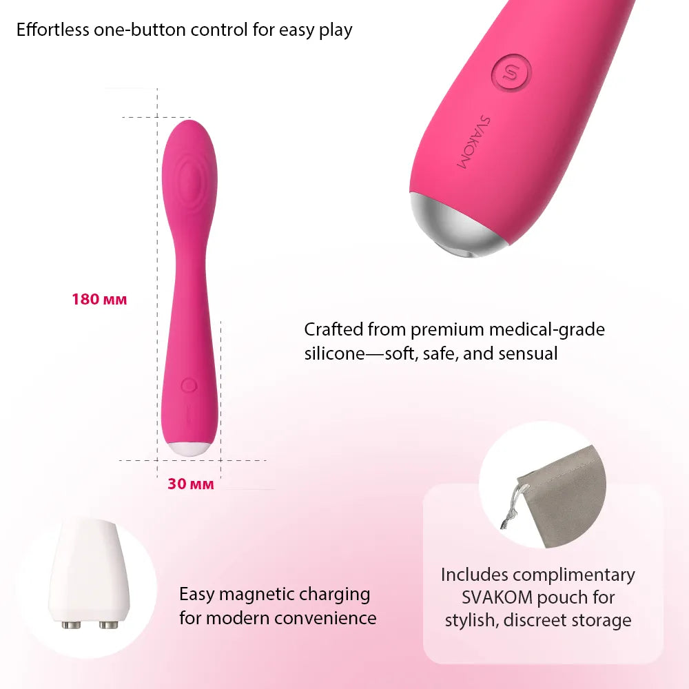 Svakom Iris vibromasseur clitoridien rouge prune
