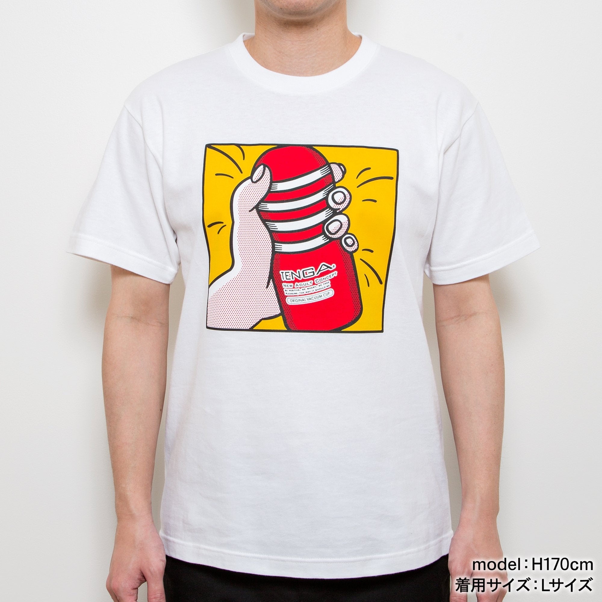 Playing with TENGA T-Shirt blanc jaune taille M