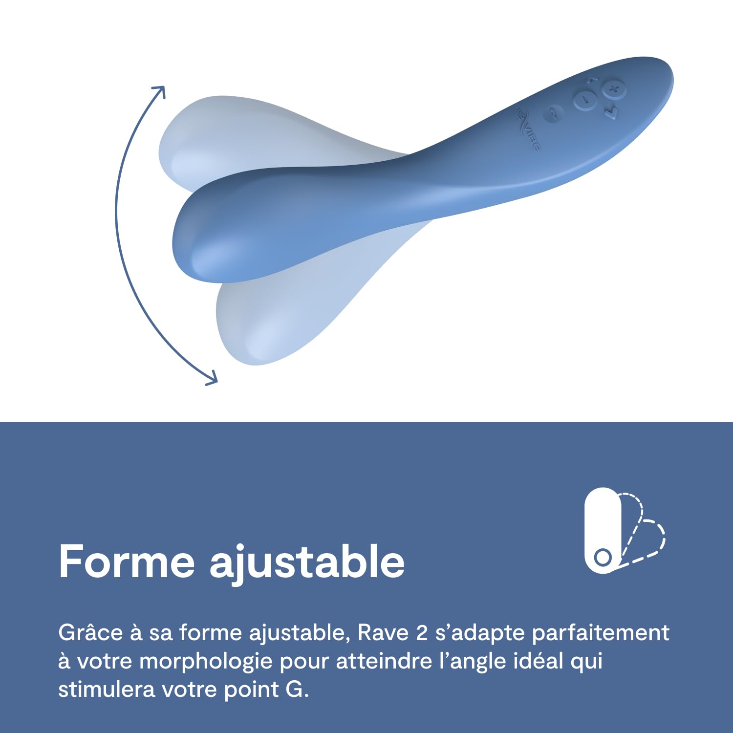 We-Vibe Rave 2 vibromasseur point G bleu connecté
