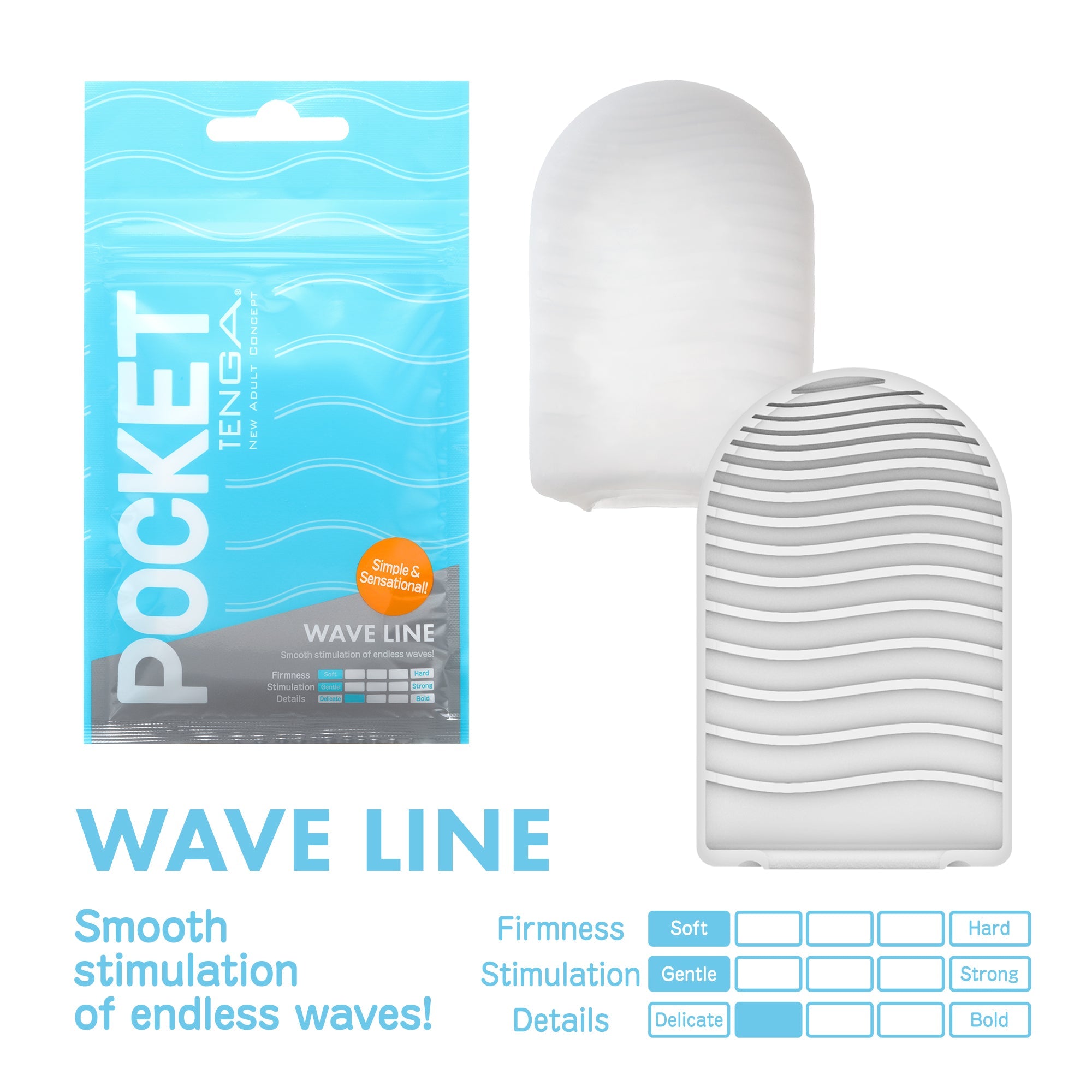 Pocket Tenga Wave Line masturbateur jetable nervuré
