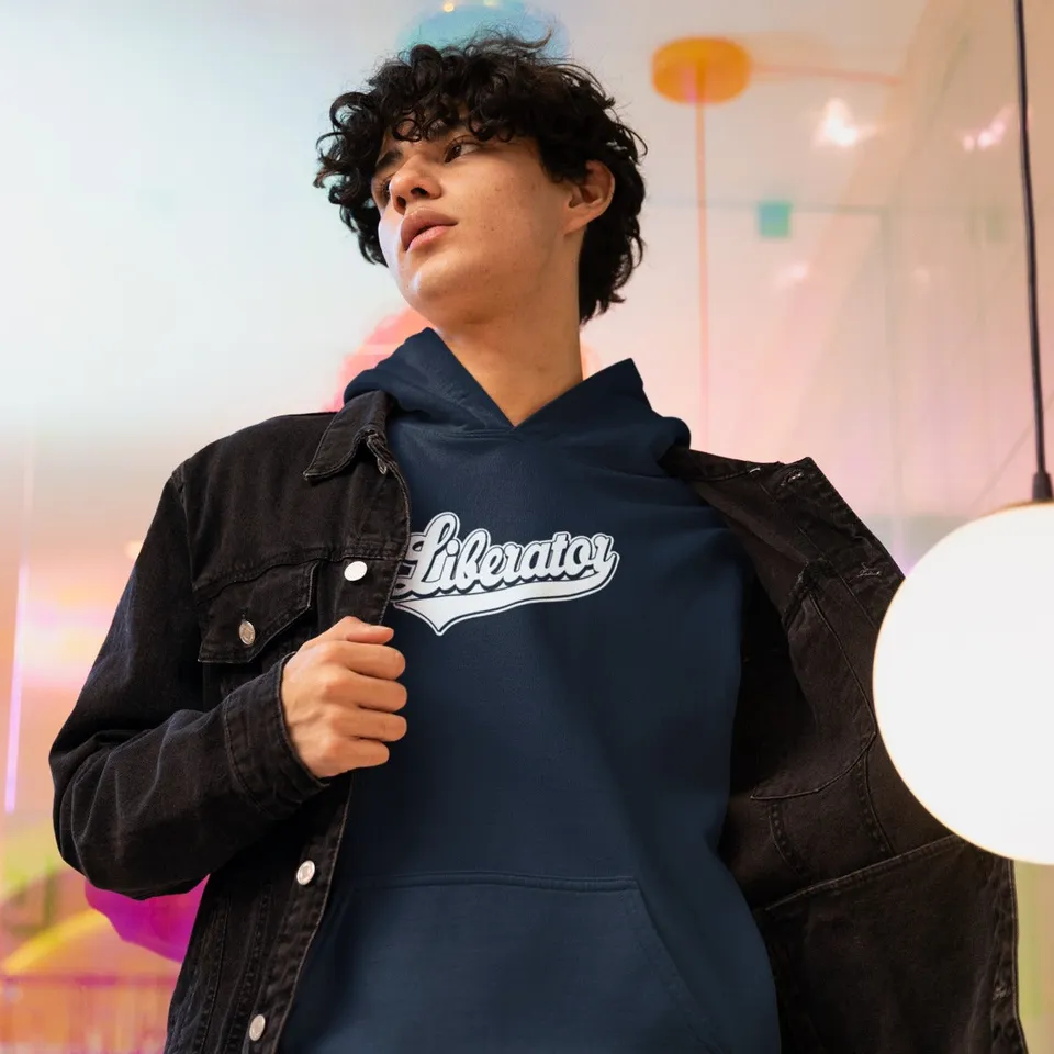 Liberator Baseball Logo Hoodie sweat bleu marine M