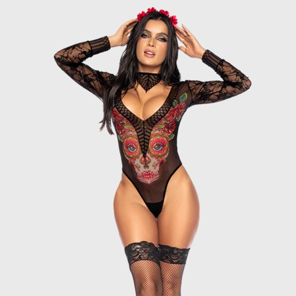 Liberator Dia De Muertos costume sexy imprimé S