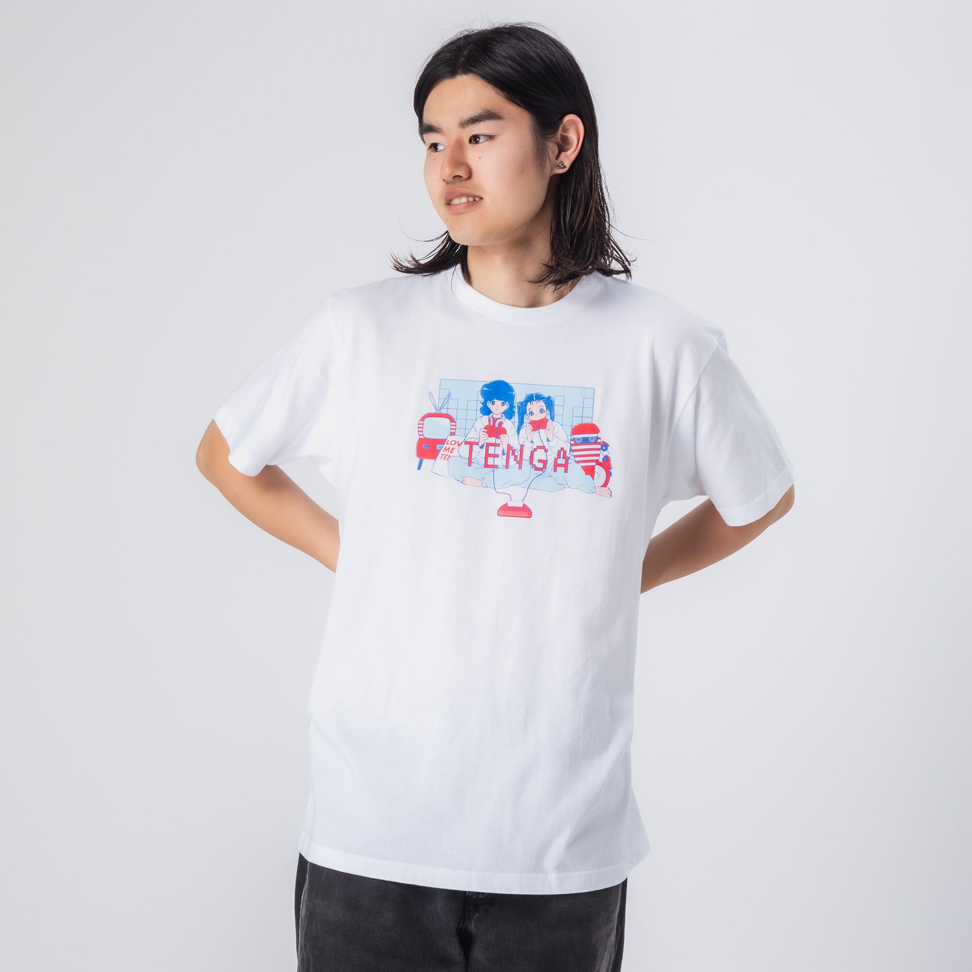 TENGA Merch PLAY GAME 01 T-shirt blanc M unisexe