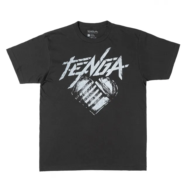 TENGA Hearts T-Shirt noir t-shirt coton tailles L XL