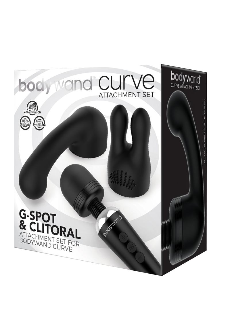Bodywand Curve Set 2 Embouts Vibromasseur Noir Point G