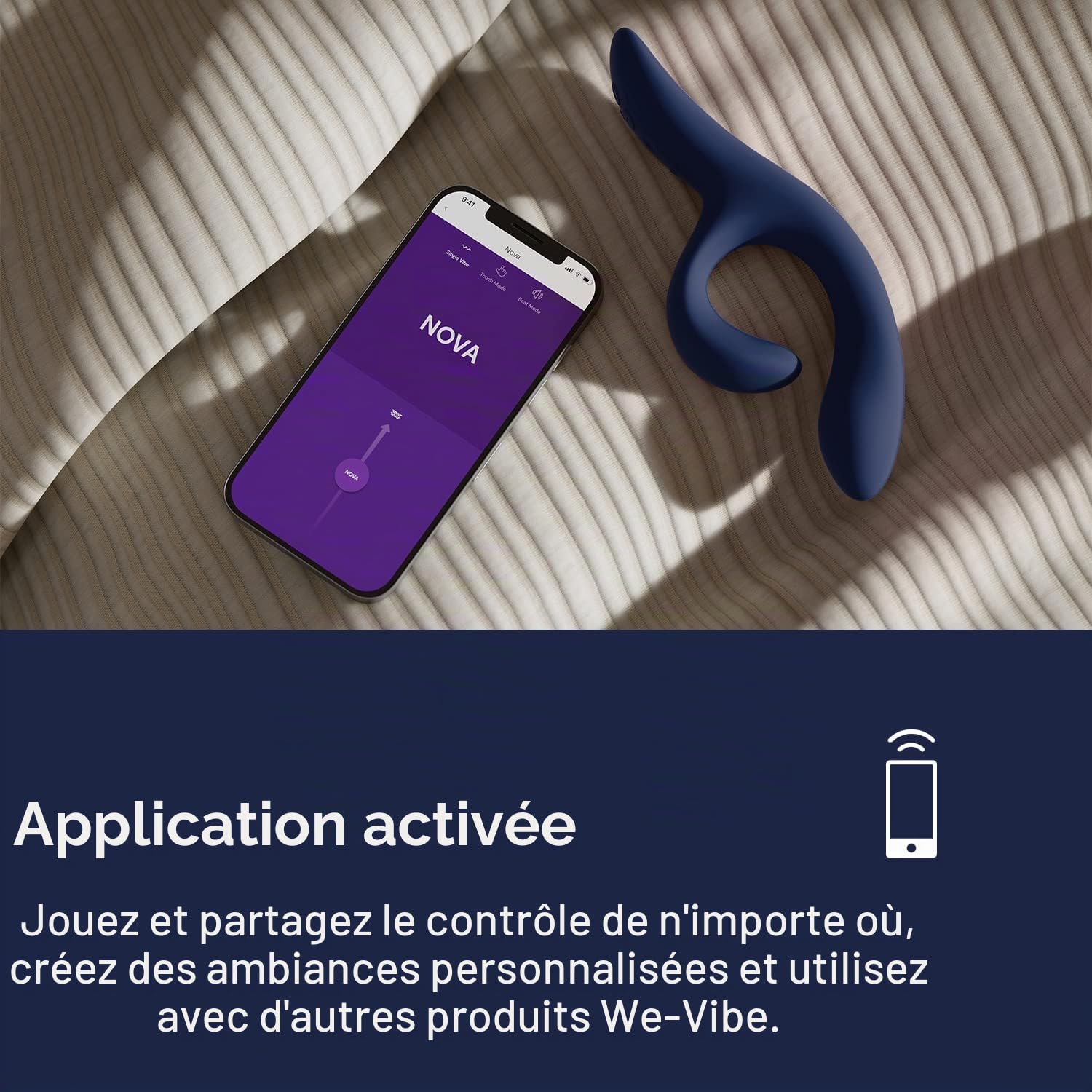 We-Vibe Nova 2 rabbit vibrant bleu stimulation double