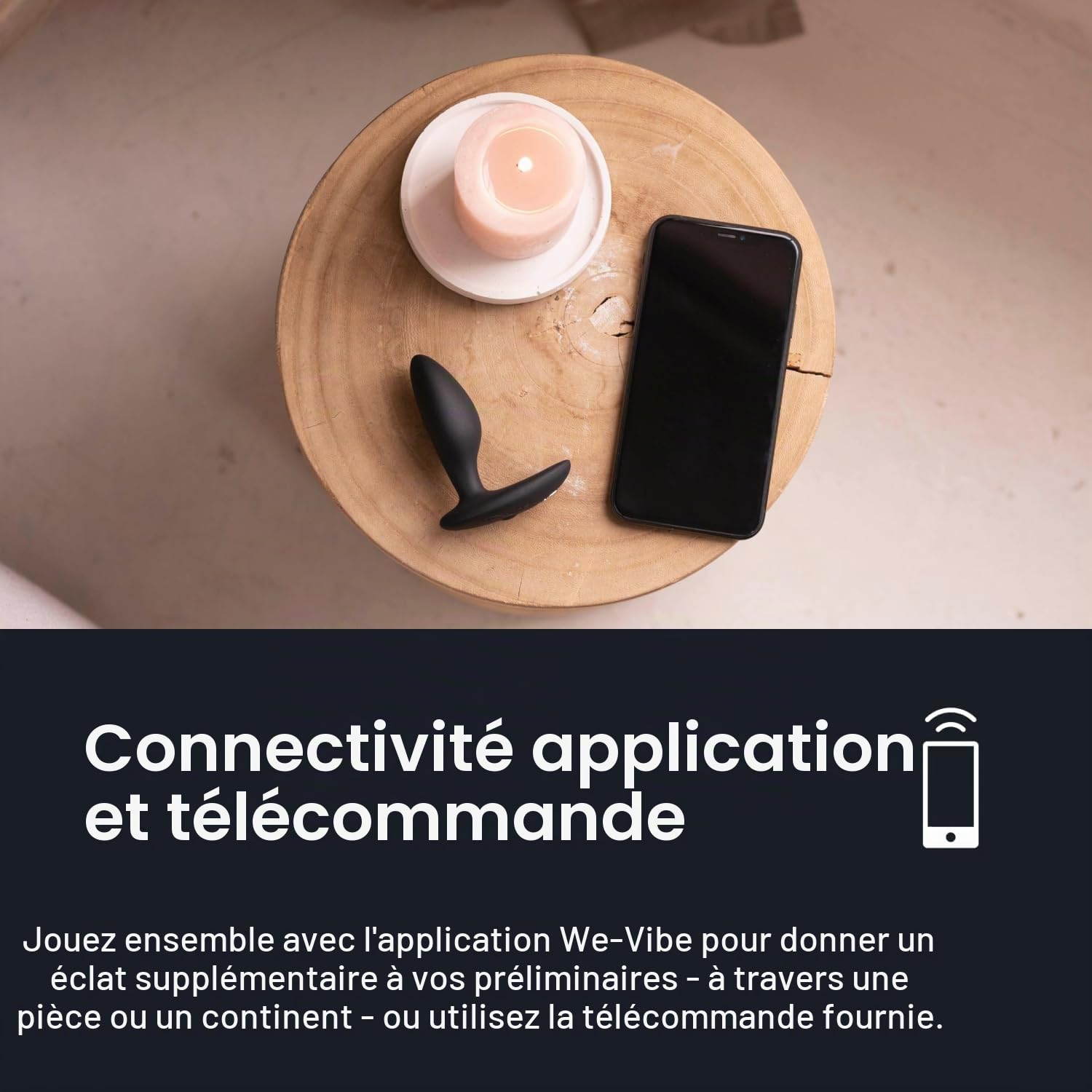 We-Vibe Ditto+ plug anal vibrant noir télécommandé silicone