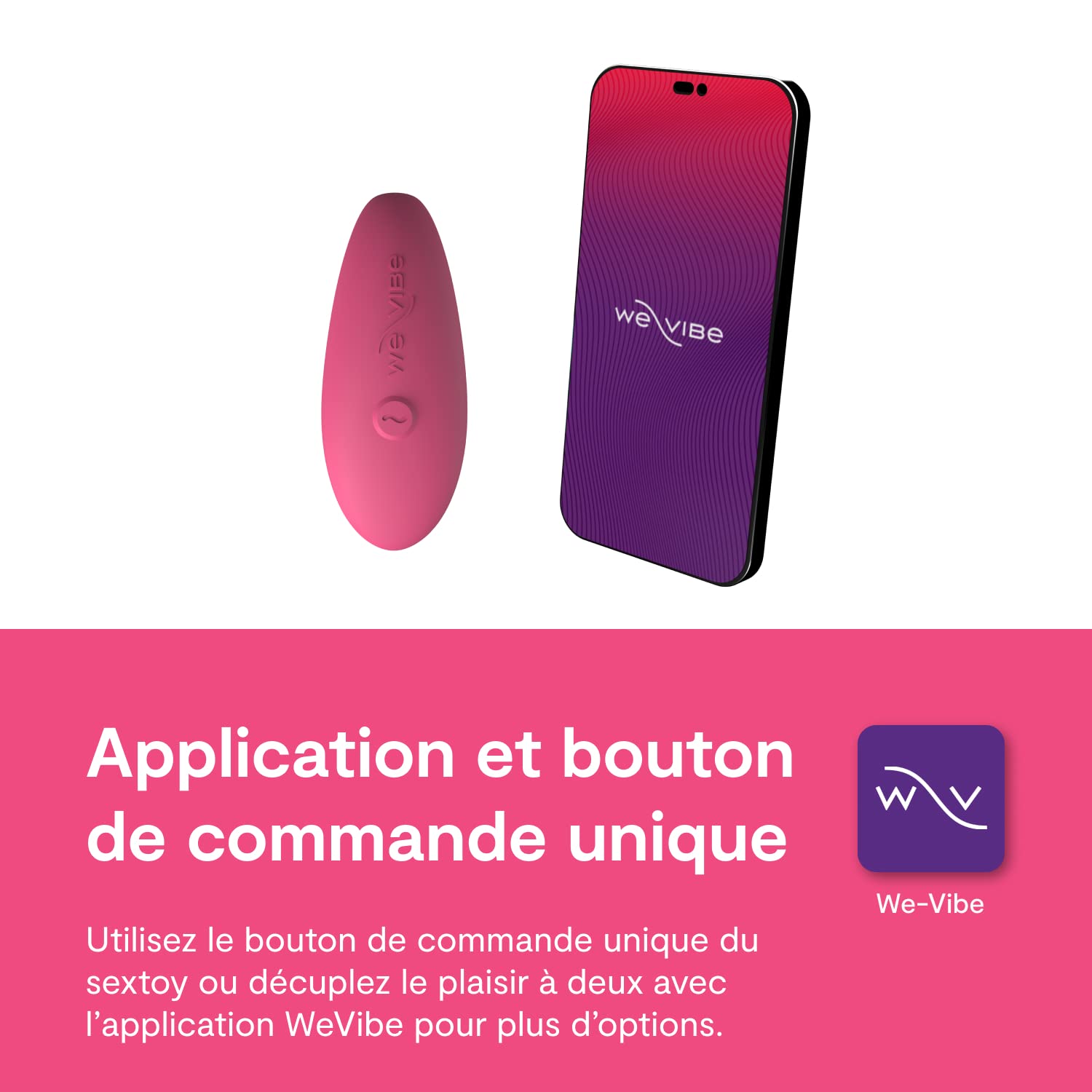 We-Vibe Sync Lite vibromasseur couple rose silicone rechargeable