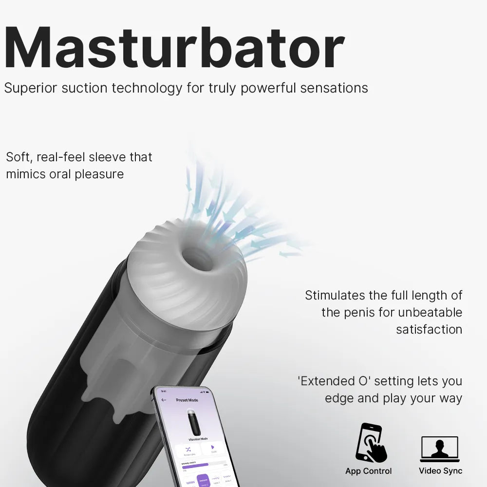 Svakom Sam Neo masturbateur succion bleu foncé