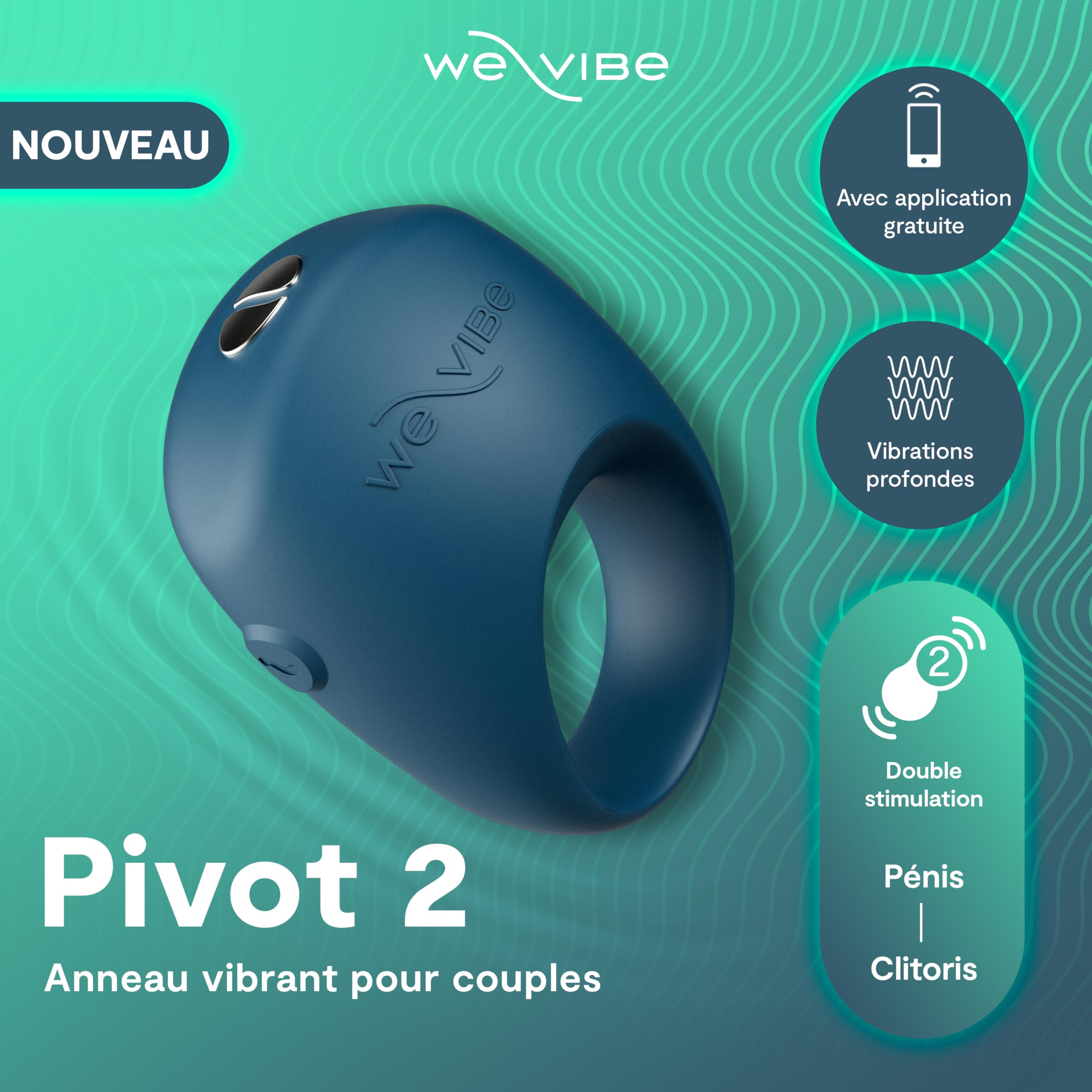 We-Vibe Pivot 2 Anneau pénis vibrant silicone