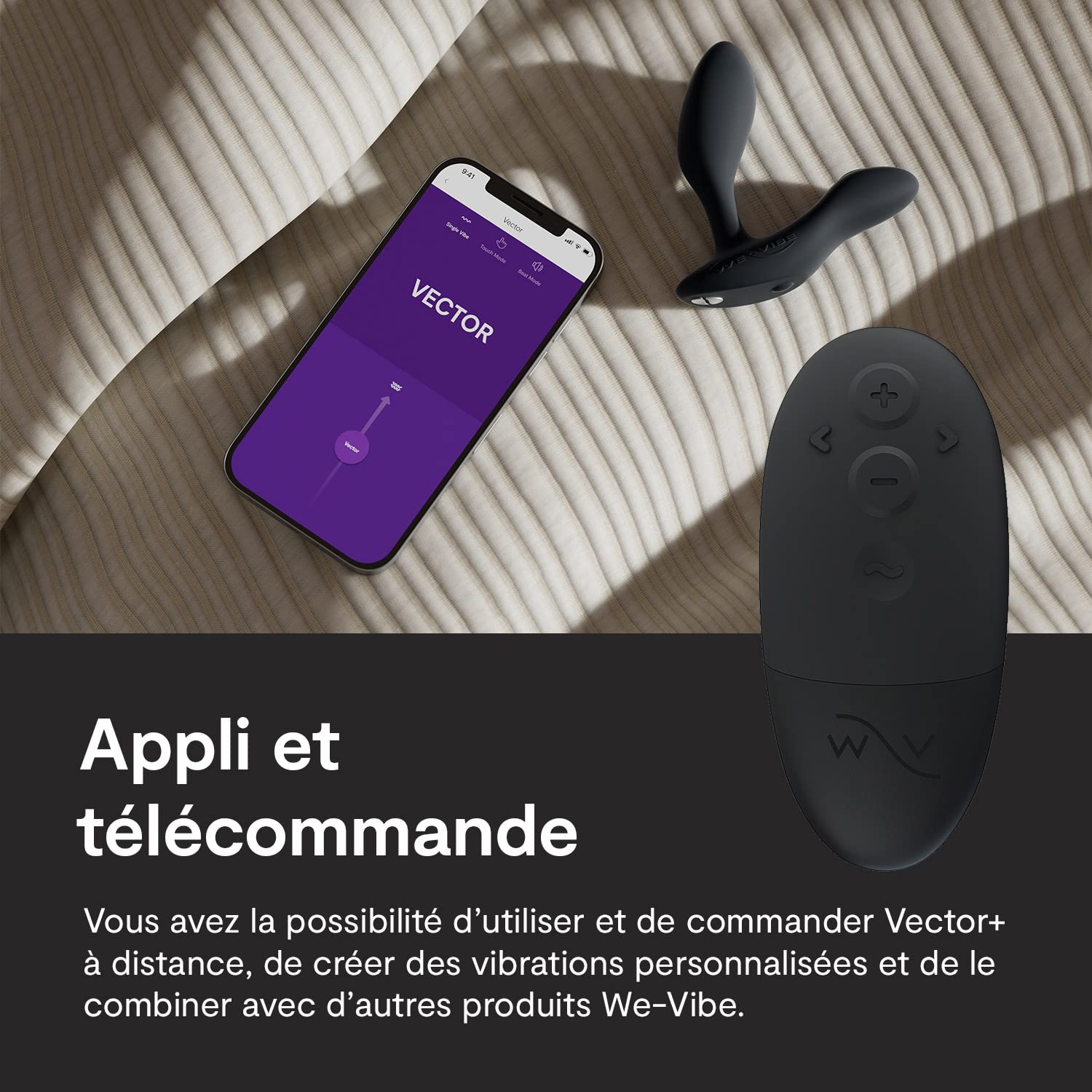 We-Vibe Vector+ stimulateur prostatique Black connecté