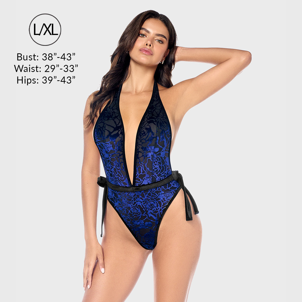 Liberator Velora teddy velours S/M bleu nuit