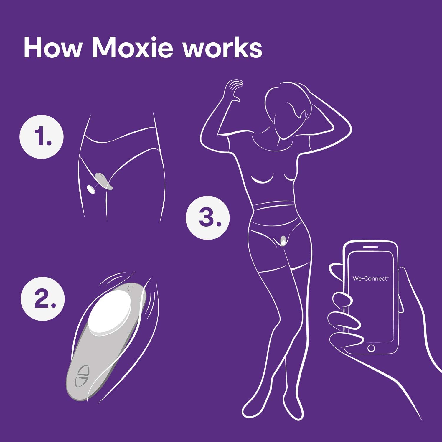 We-Vibe Wearable Moxie vibromasseur culotte noir satiné