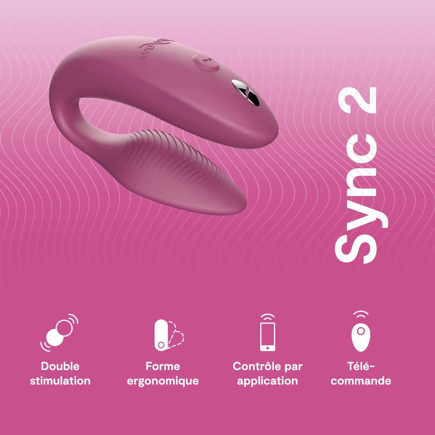 We-Vibe Sync 2 vibromasseur couple connecté rose