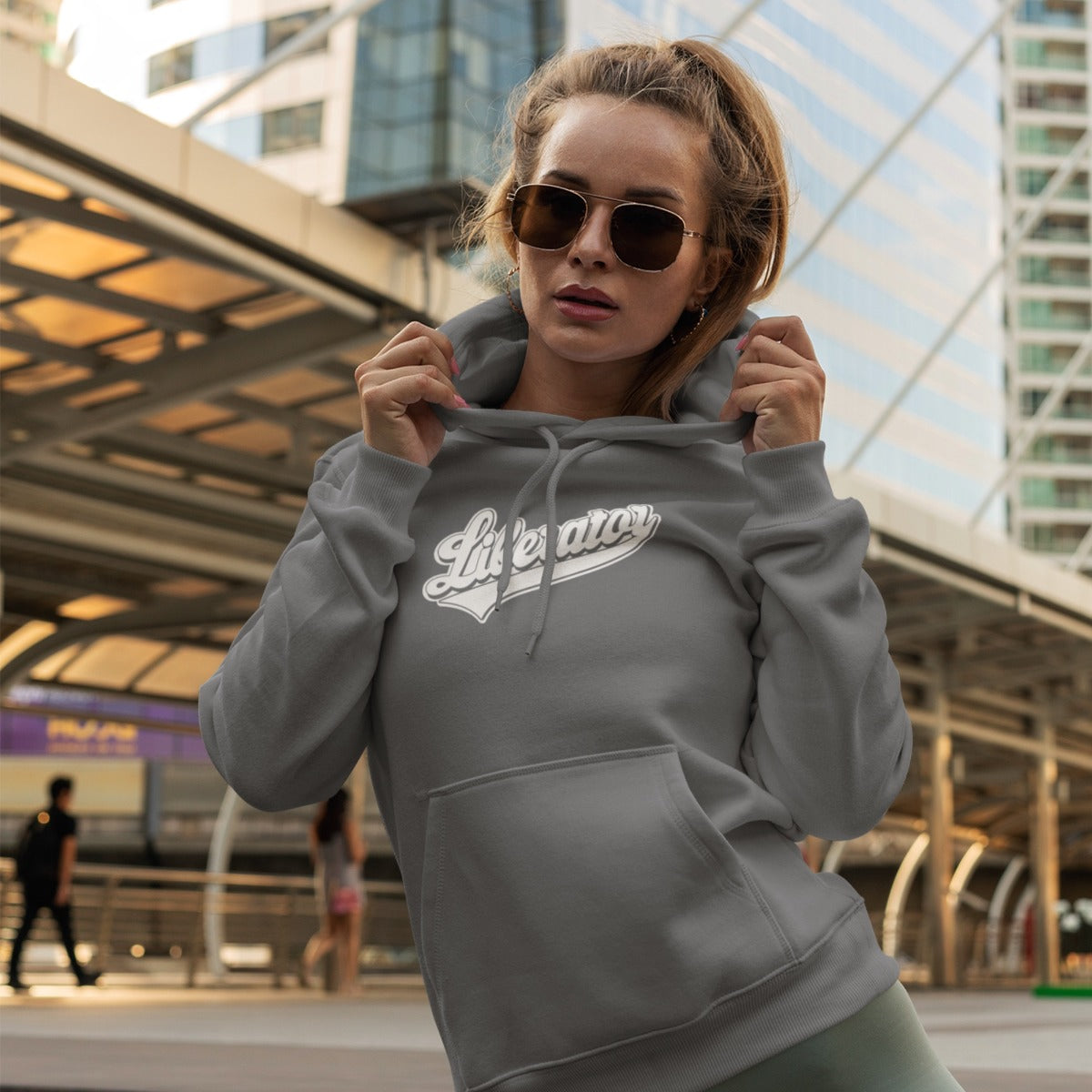 Liberator Baseball Logo Hoodie sweat bleu marine M