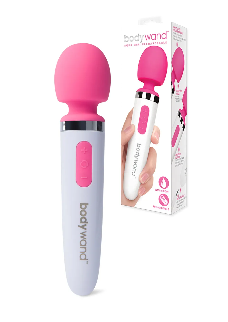 Bodywand Aqua Mini vibromasseur noir étanche rechargeable