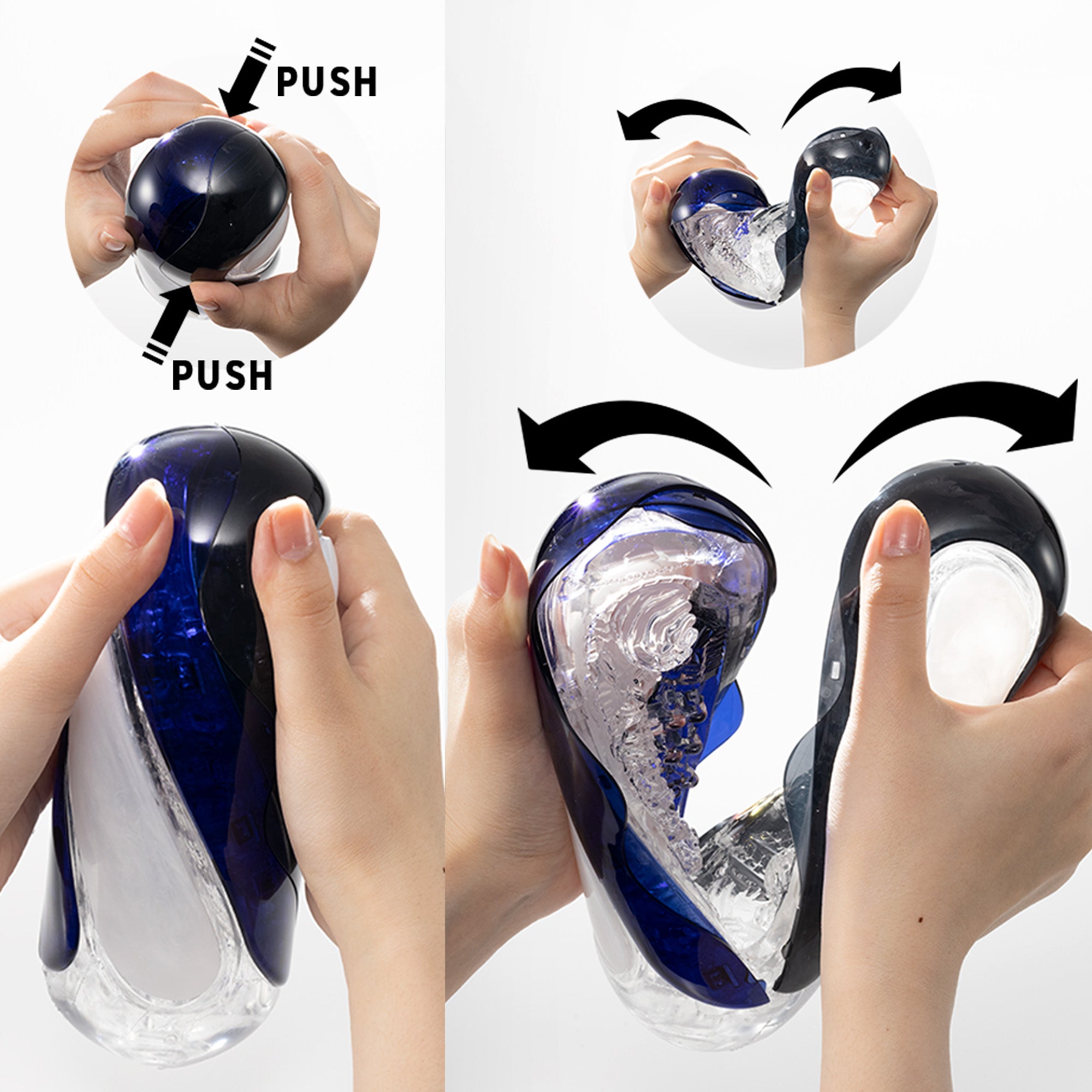 Tenga Flip 360 Midnight Purple masturbateur + lotion